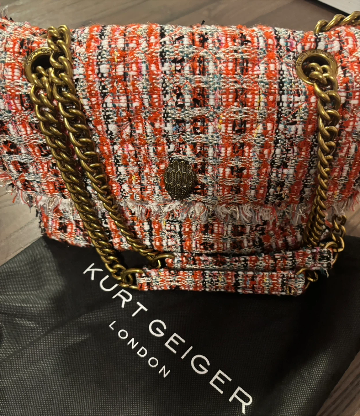 Kurt Geiger London Tweed Kensington Bag