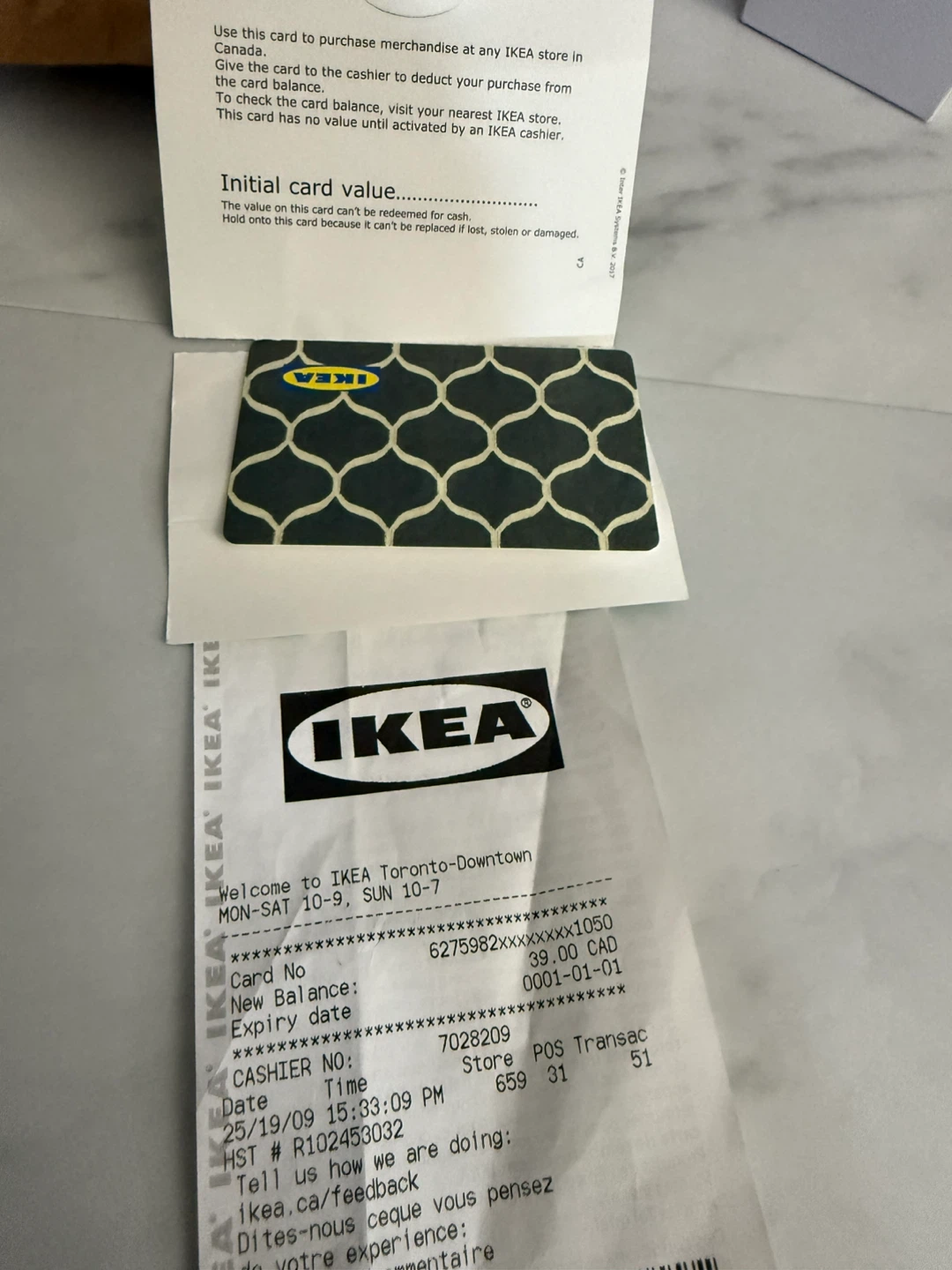 IKEA GIFT Card of $39 CAD