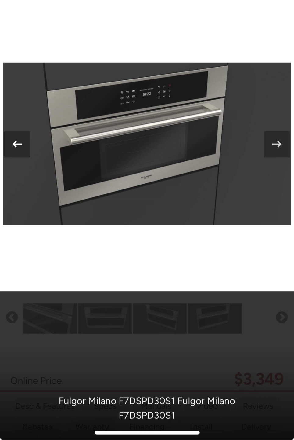 Fulgur Milano F7DSPD30S1 Speed Oven - photo 2
