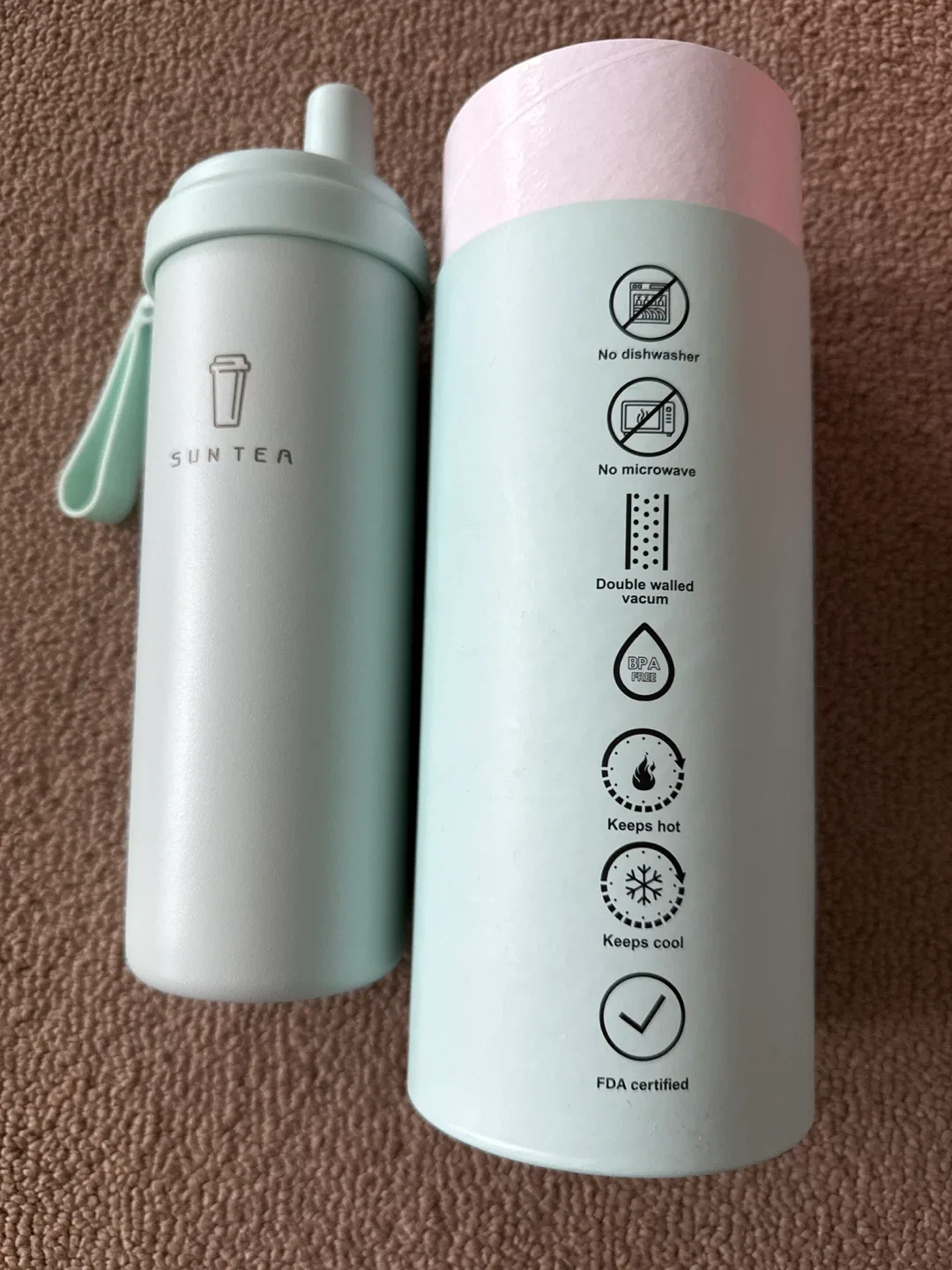 SUNTEA Double Walled Vacuum Bottle - bubble tea thumbnail