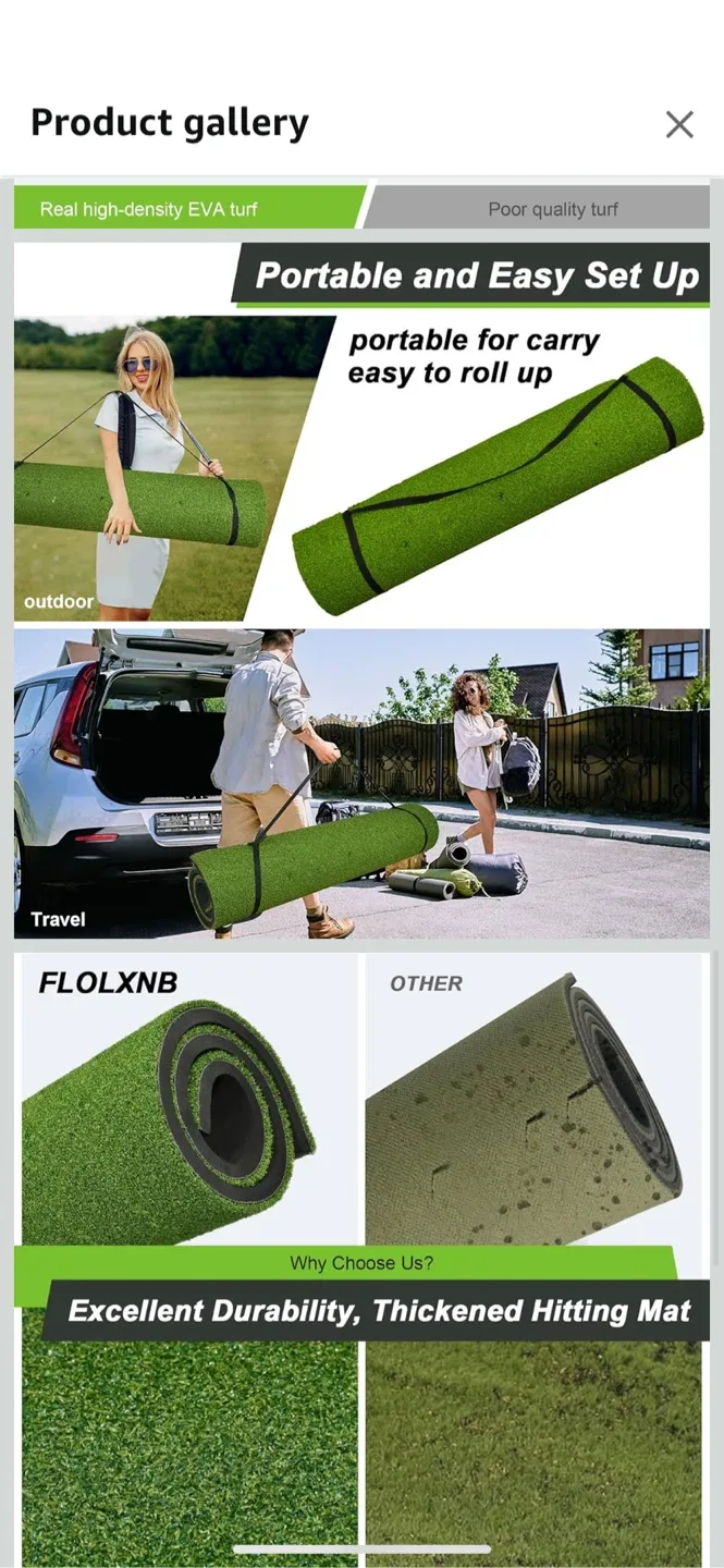 FLOLXNB Golf Hitting Mat 5x4FT image indicator(5)