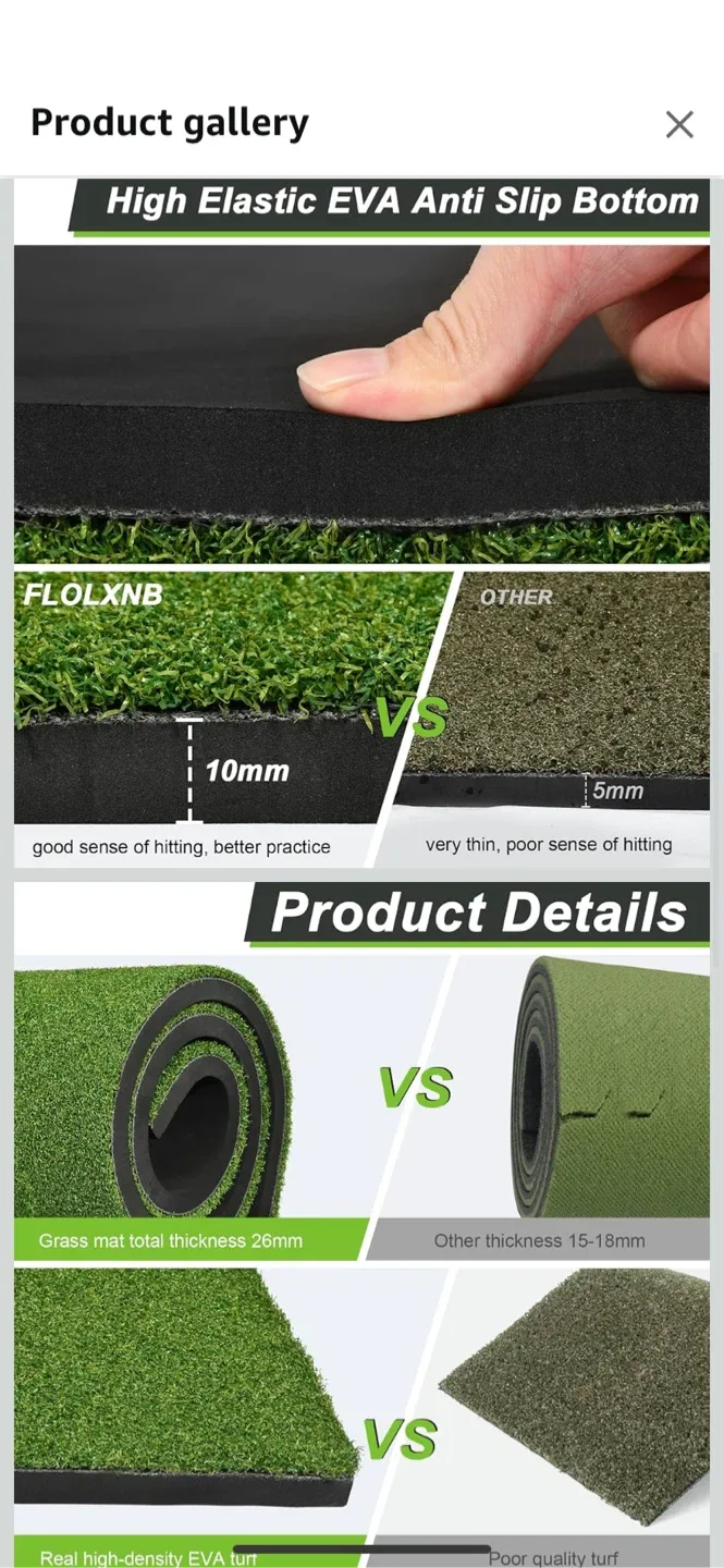 FLOLXNB Golf Hitting Mat 5x4FT image indicator(6)