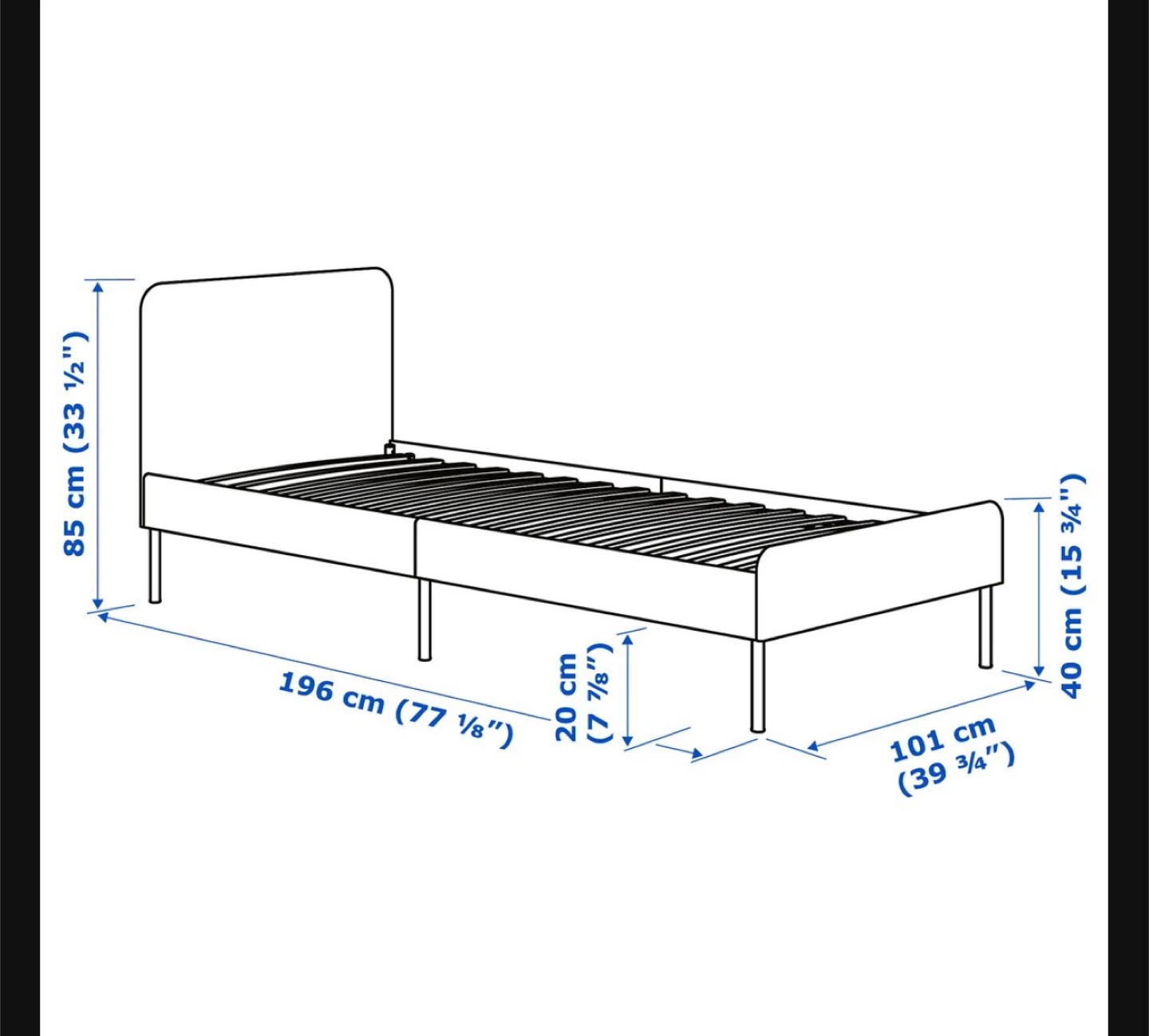 IKEA Bed Frame with Bedding - photo 3