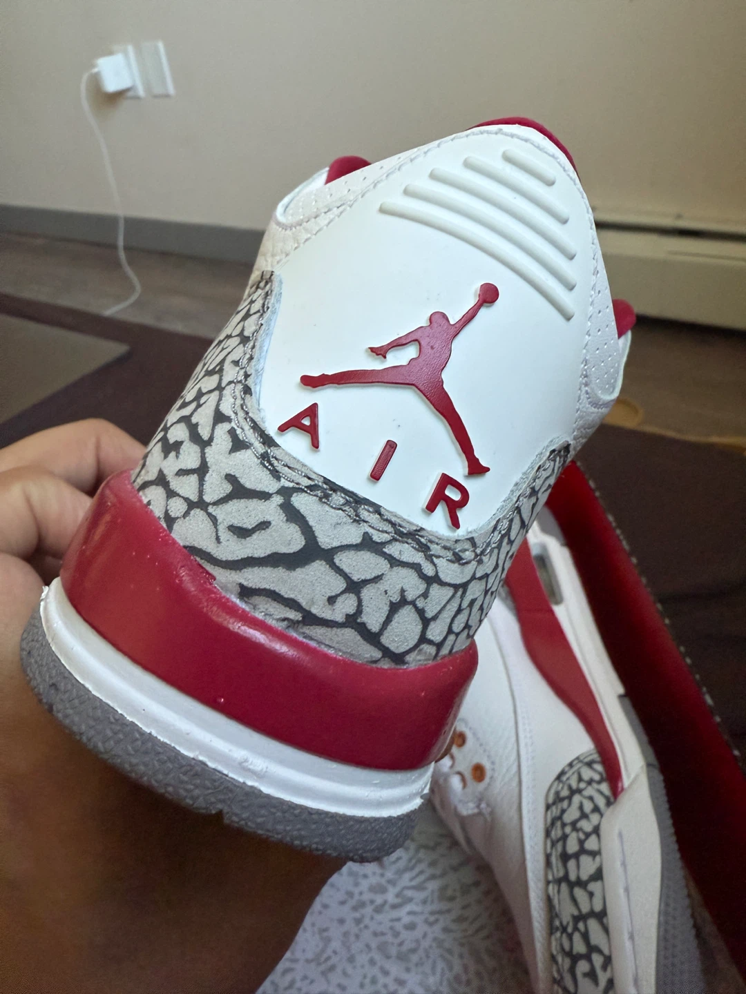 Air Jordan 3 Retro GS White/Red Size 6Y - photo 3