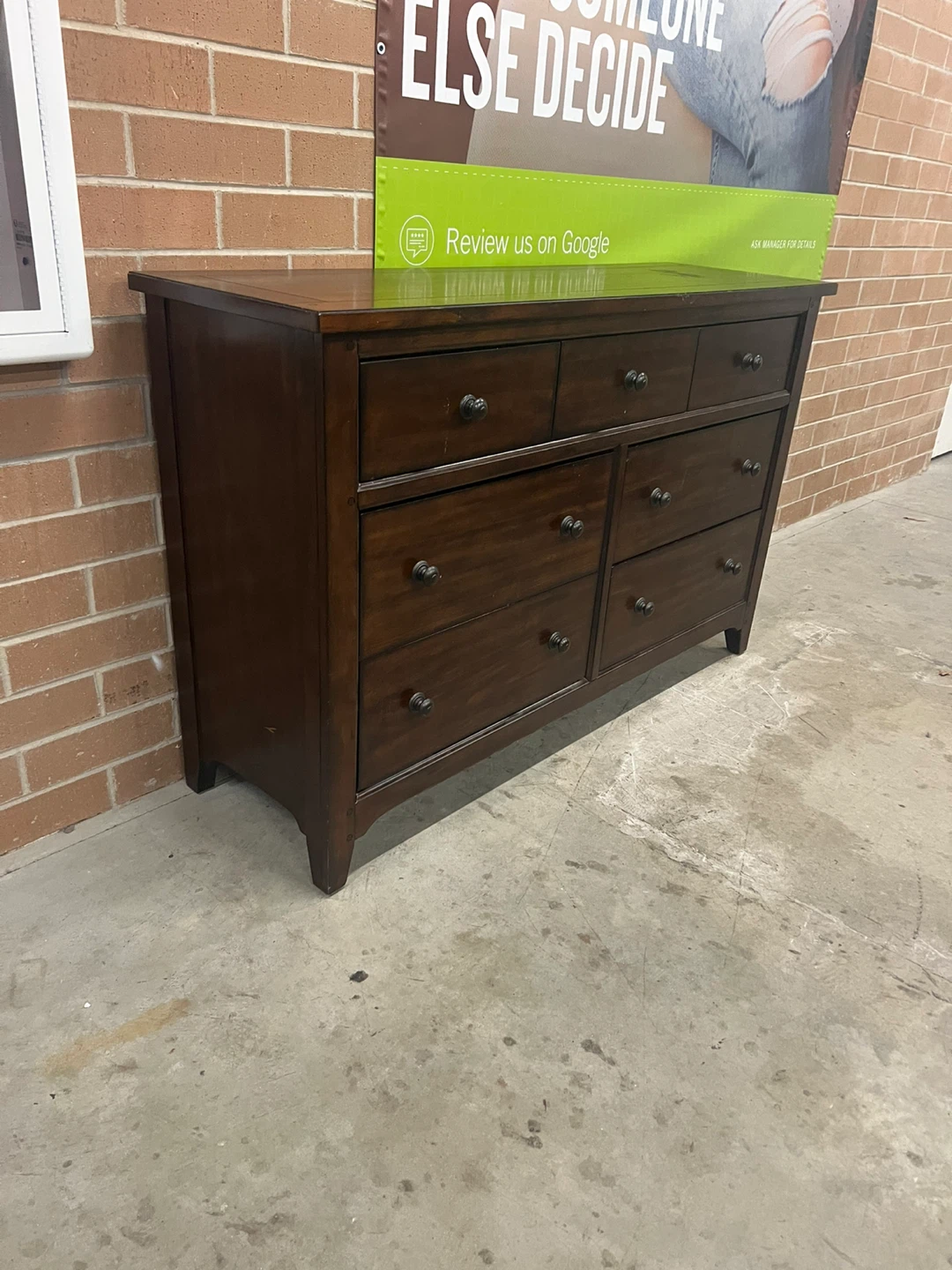 Dark Brown Wooden Dresser - photo 5