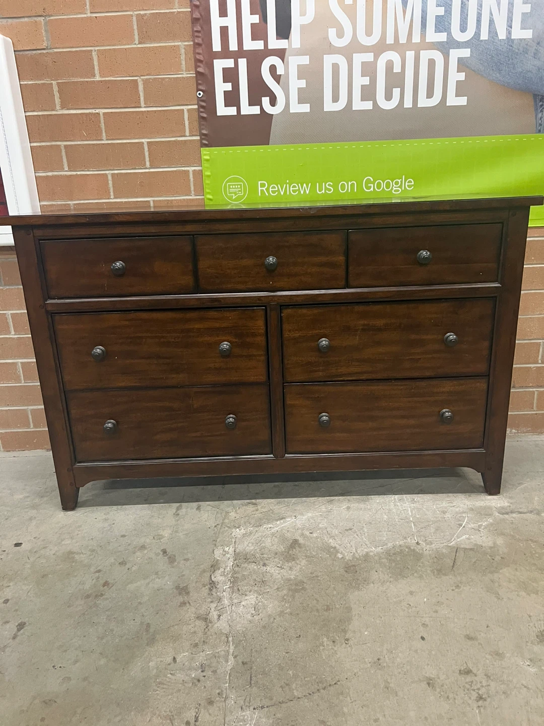 Dark Brown Wooden Dresser