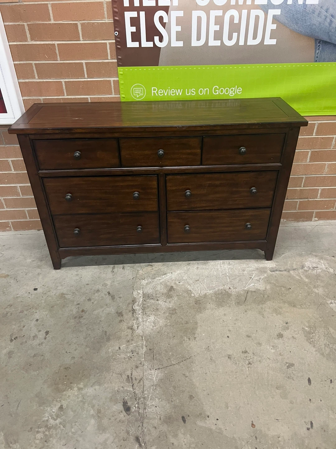 Dark Brown Wooden Dresser - photo 3