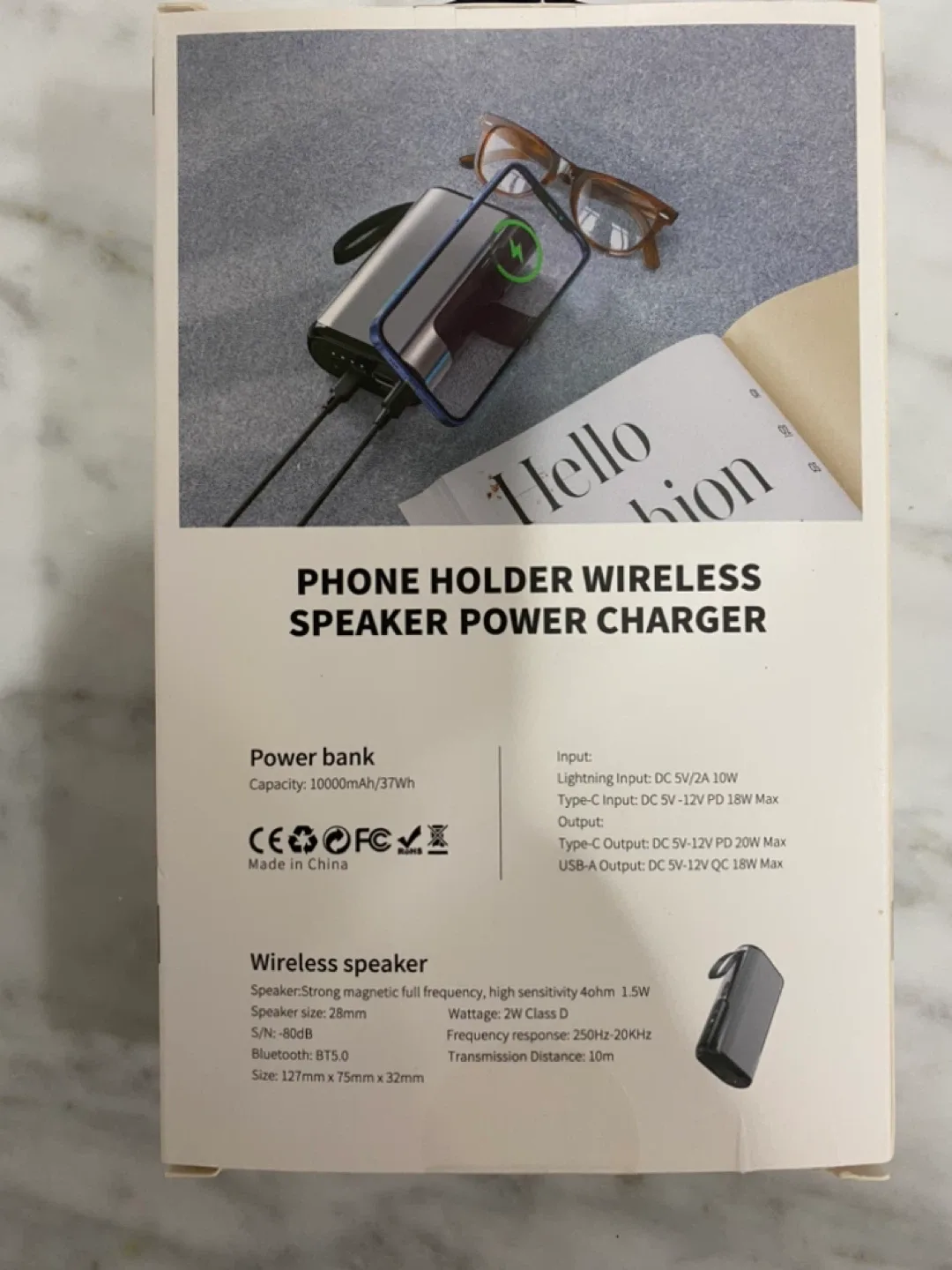 3-in-1 Phone Holder Wireless Speaker Power Charger image indicator(3)