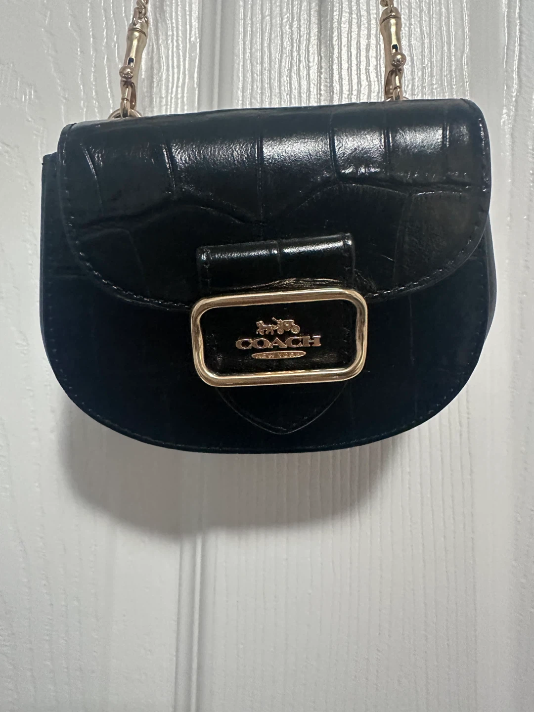 Coach Black Leather Crossbody Bag