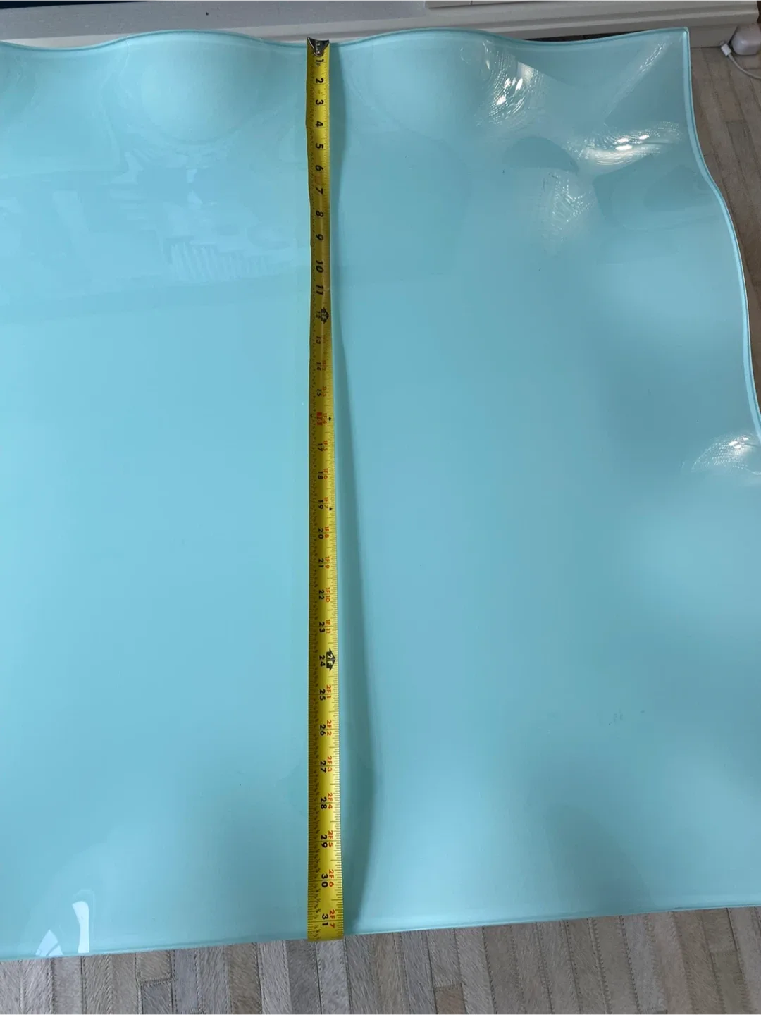 Light Blue Glass Coffee Table 36x36" image indicator(6)