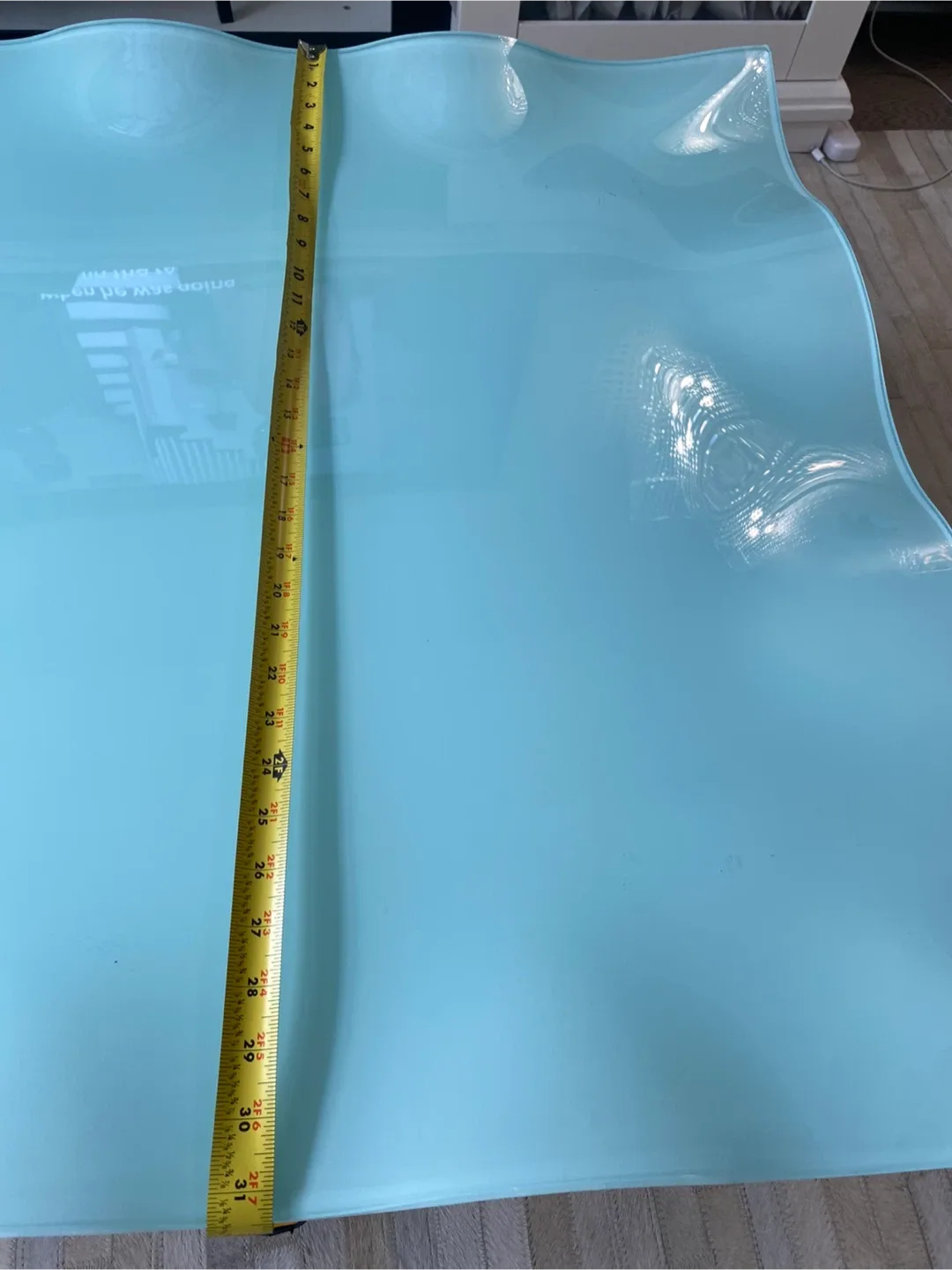 Light Blue Glass Coffee Table 36x36" image indicator(7)