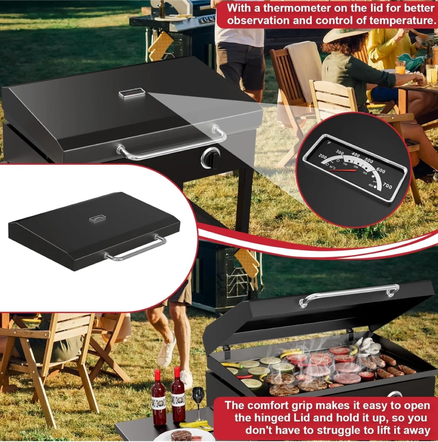 Hinged Lid for Blackstone Griddle 28 Inch - BNIB image indicator(3)