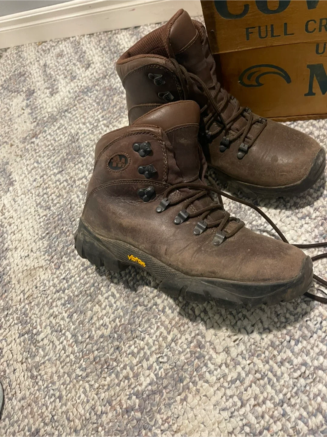 Merrell Brown Leather Hiking Boots image indicator(2)