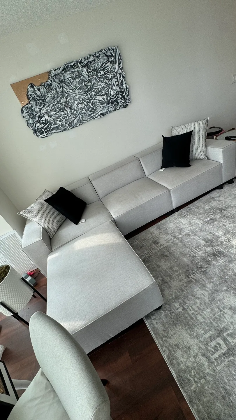 Modern Modular Sectional Sofa - Light Grey image indicator(3)