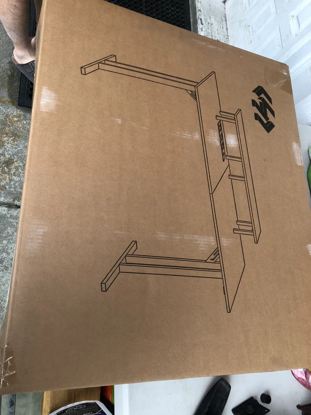 HLDIRECT 47 Inch Gaming Desk with LED Lights & Power Outlet image indicator(9)