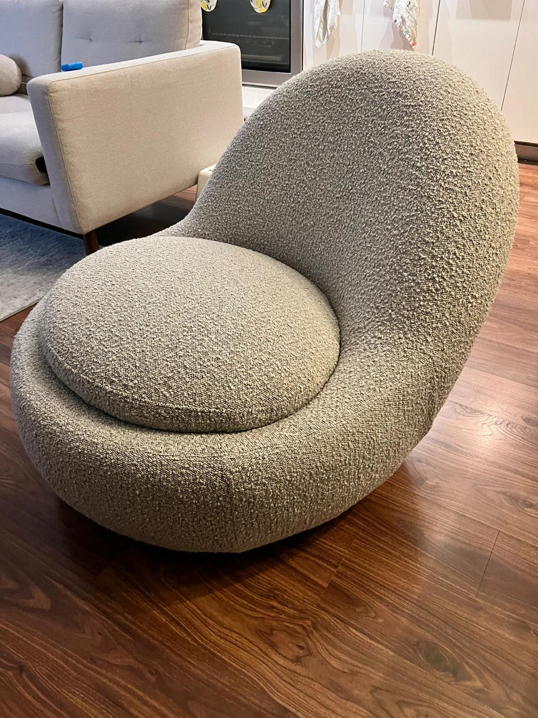 Grey Swivel Accent Chair - photo 2