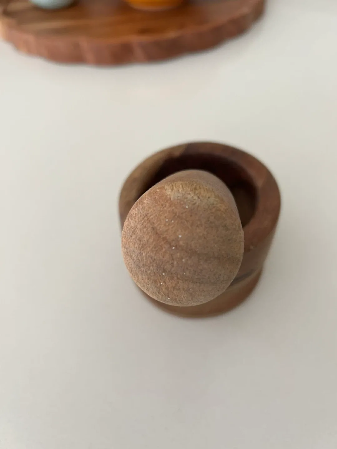 #freecycle Vintage Wood Mortar and Pestle Set image indicator(4)