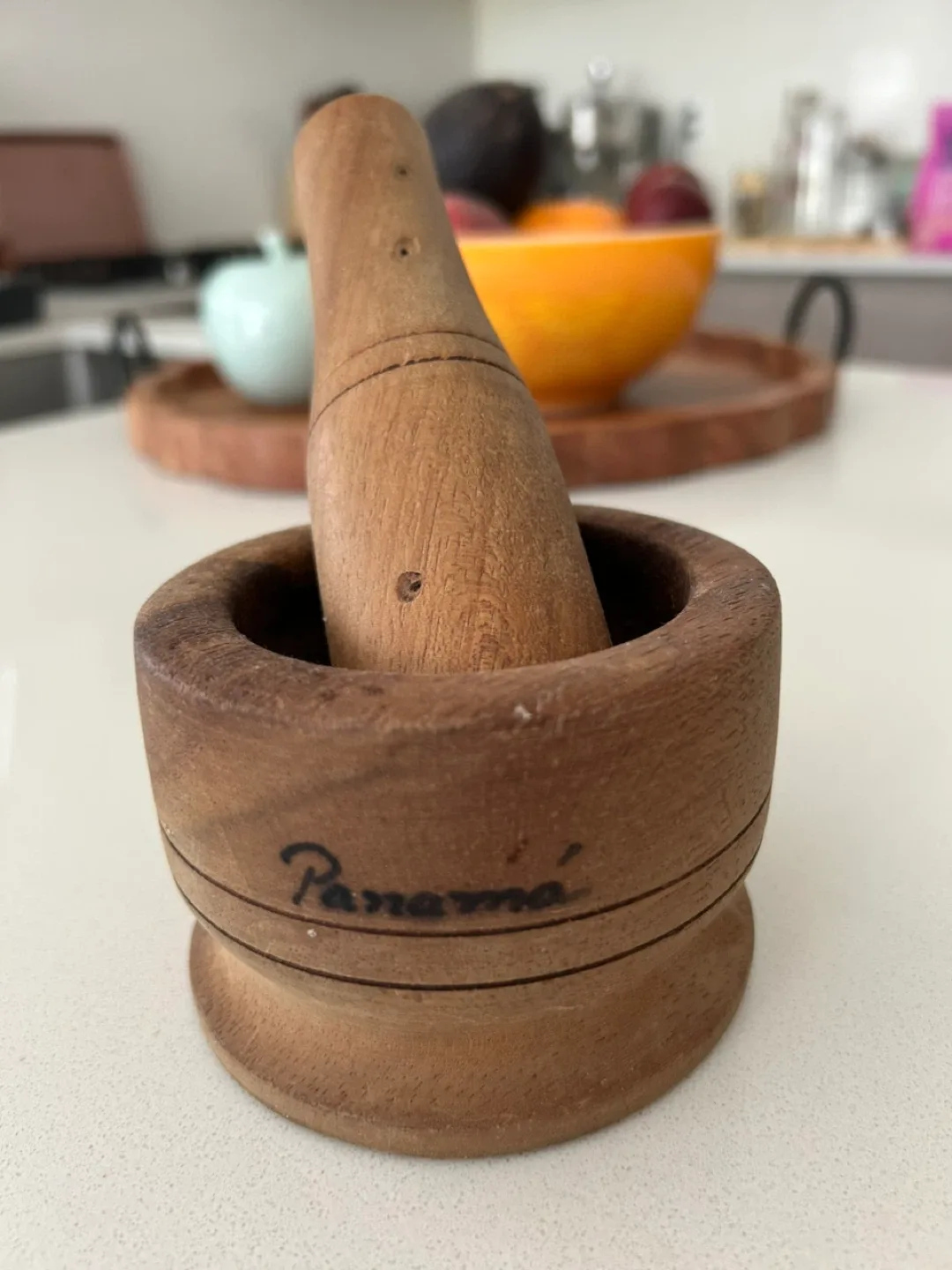 #freecycle Vintage Wood Mortar and Pestle Set image indicator(2)