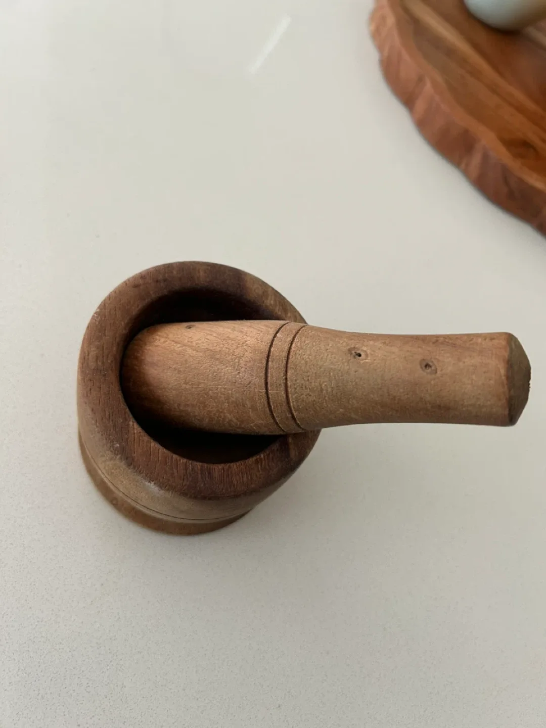 #freecycle Vintage Wood Mortar and Pestle Set thumbnail