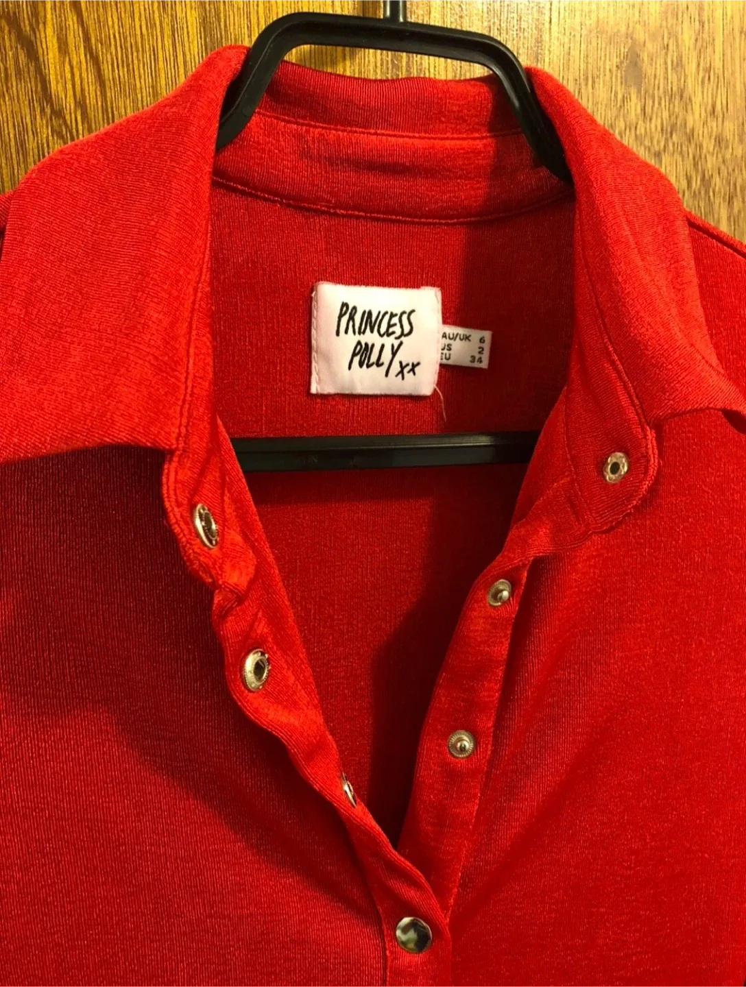 🧡🆓Princess Polly Red Stretchable Mini Dress image indicator(2)