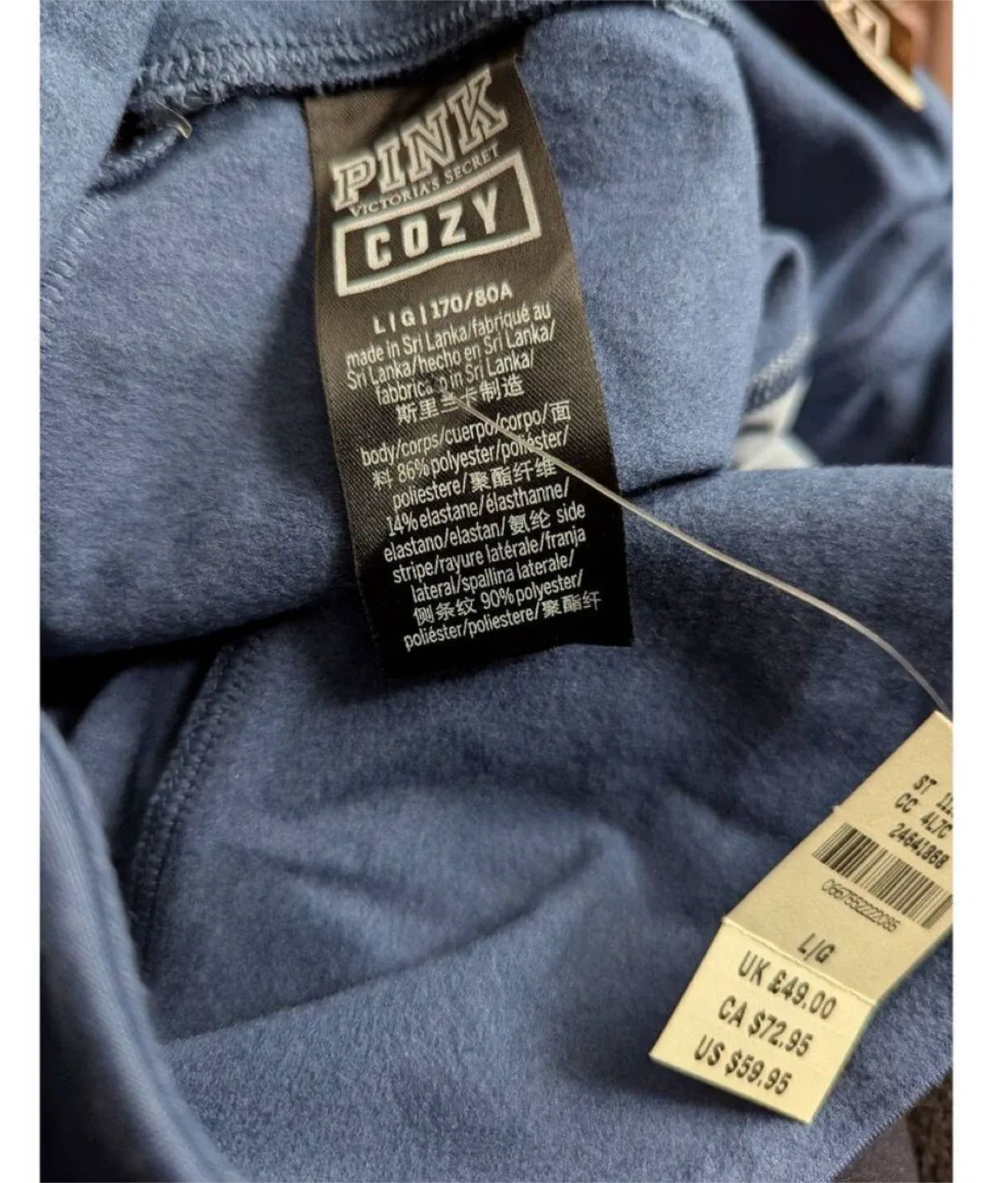 PINK Cozy Fleece Lined Leggings - Size L image indicator(4)