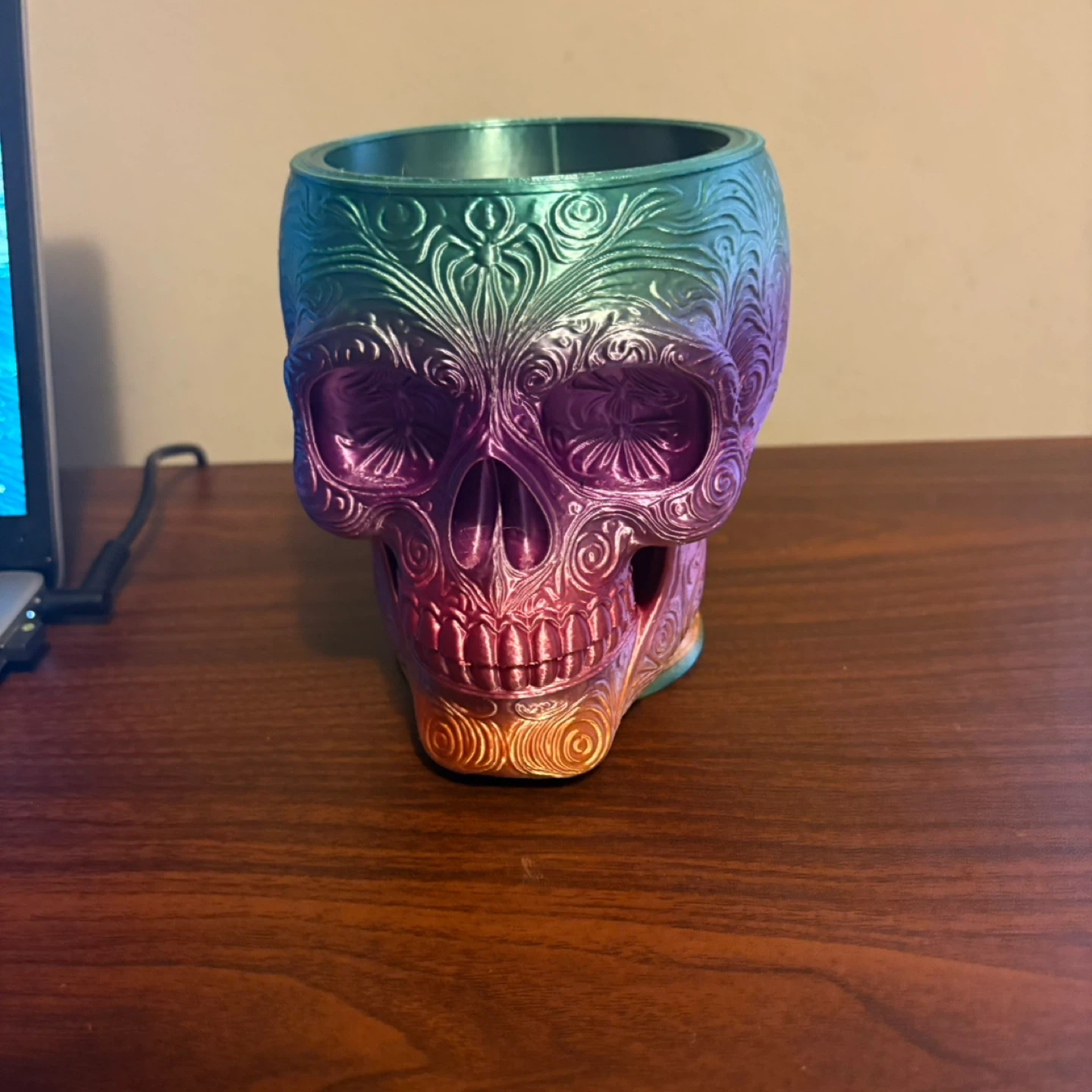 Rainbow Skull Candy Bowl
