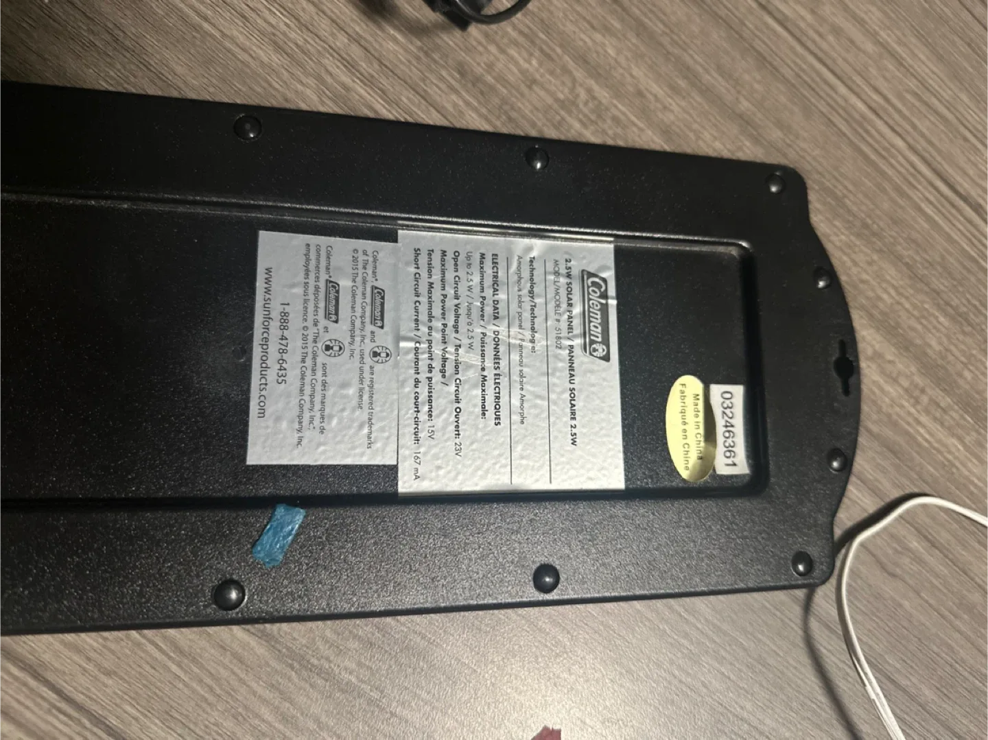 Coleman 2.5W Solar Panel Charger image indicator(2)