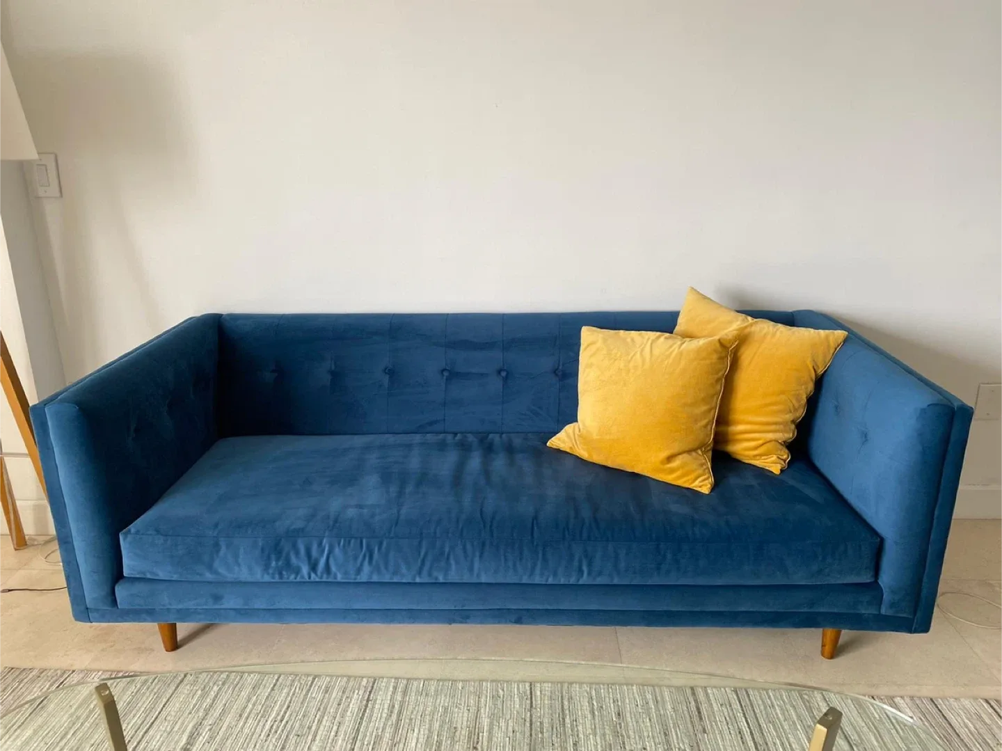 Blue Velvet Sofa - West Elm image indicator(2)