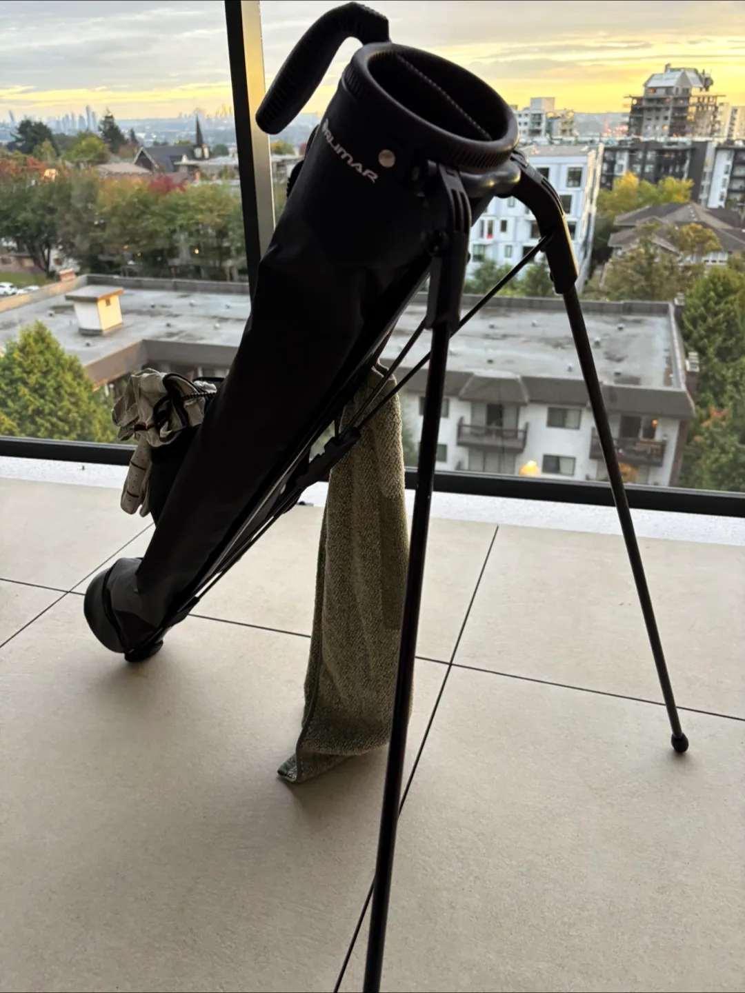 Golf Stand Bag with Callaway gloves- Black & White image indicator(5)