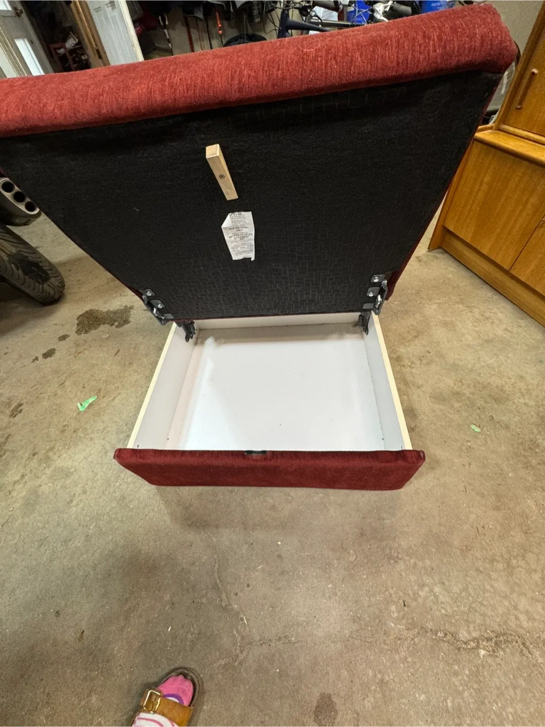 Red Armchair Bed with Storage image indicator(4)