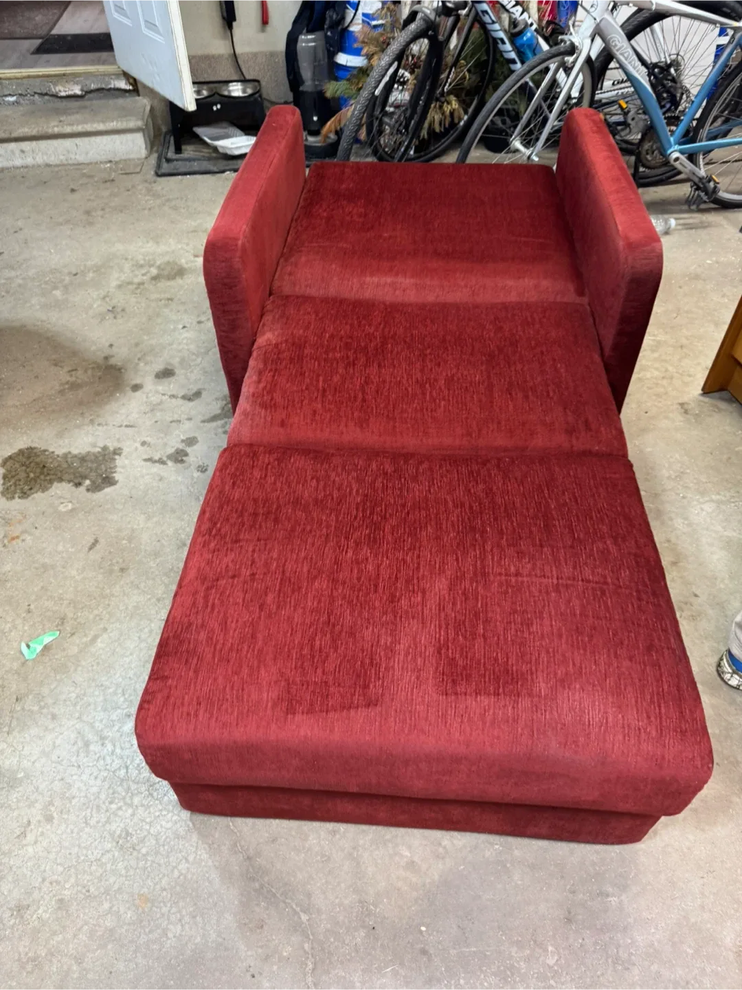 Red Armchair Bed with Storage image indicator(3)