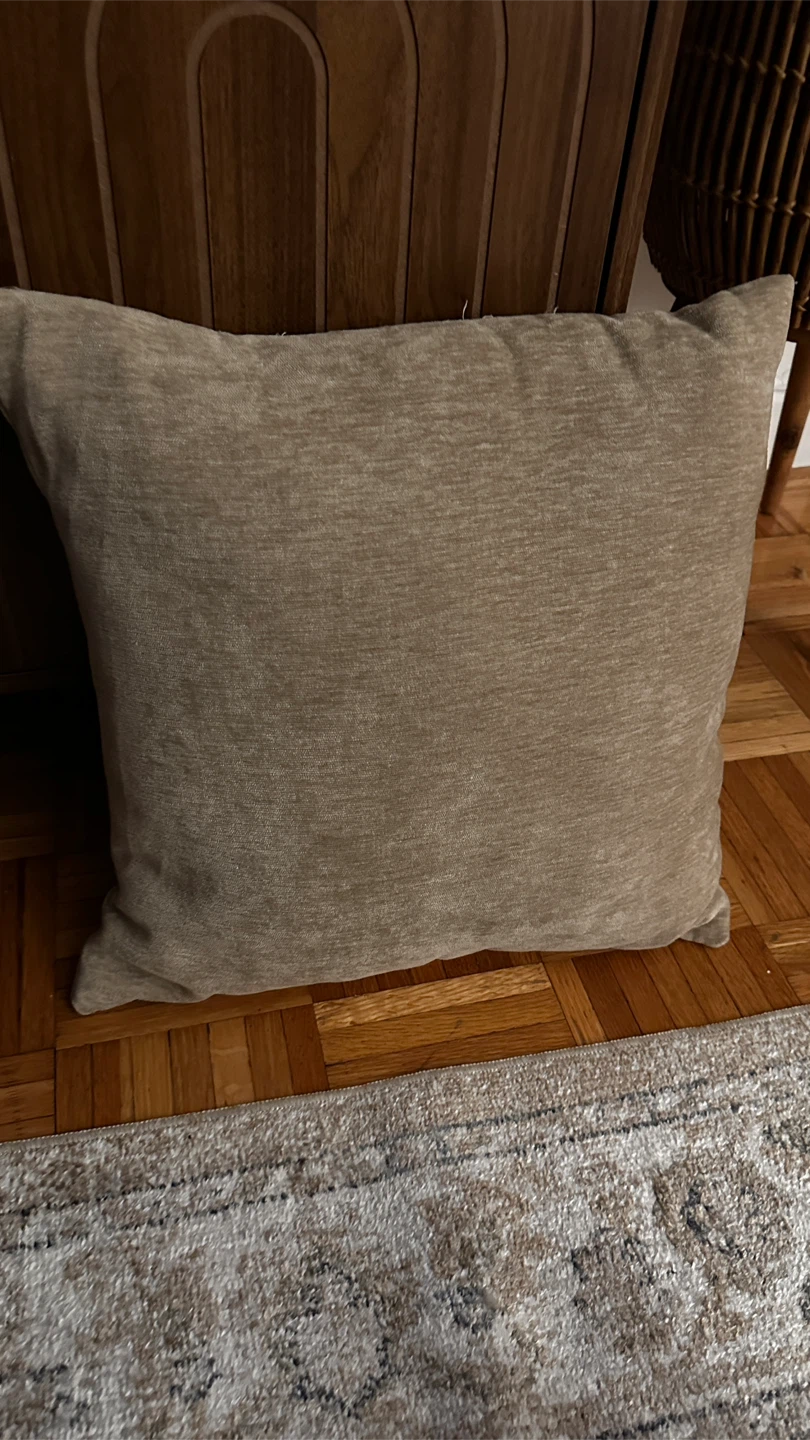 Beige Throw Pillow