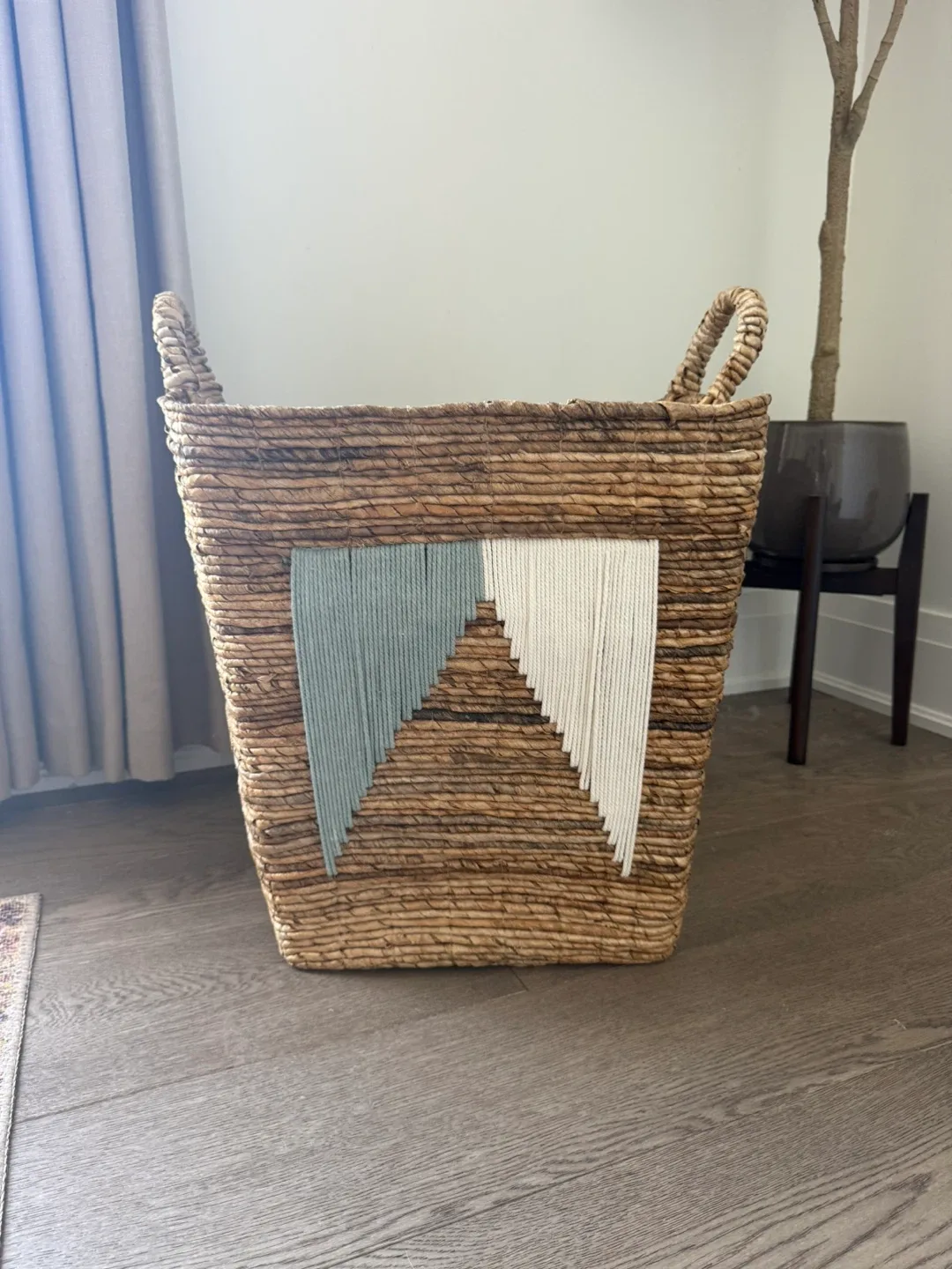 Woven Basket with Handles thumbnail