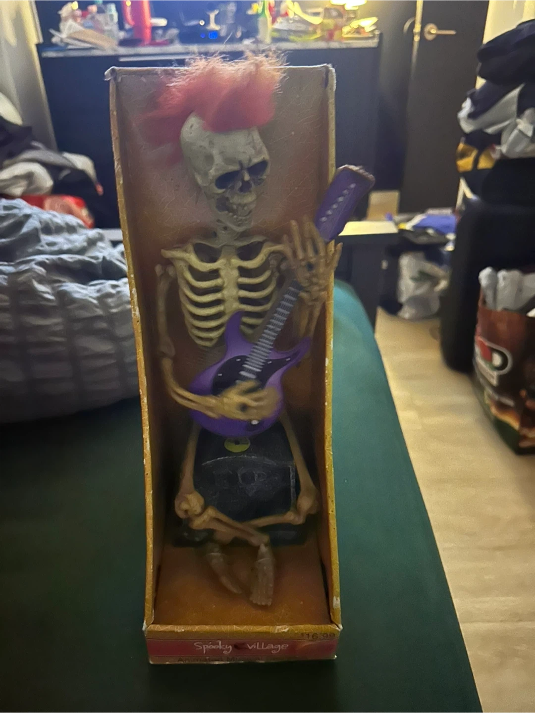 Spooky Village Animated Musical Skeleton - 11.5in