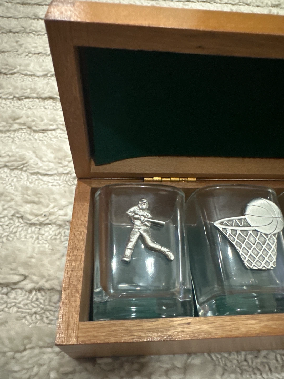 Sports Shot Glasses in Wooden Box - photo 2