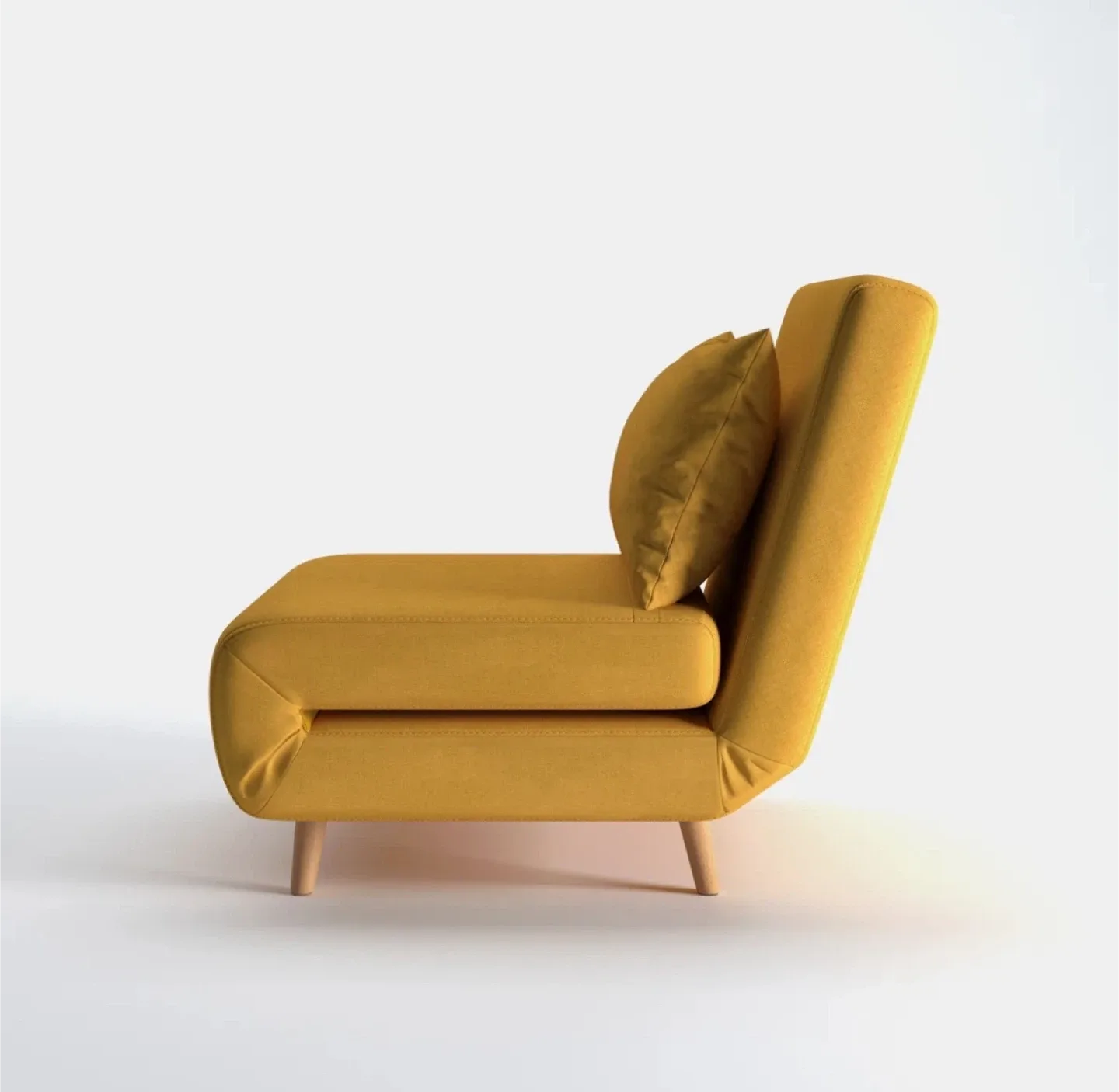 Yellow Convertible Chair Bed - Like New! image indicator(6)