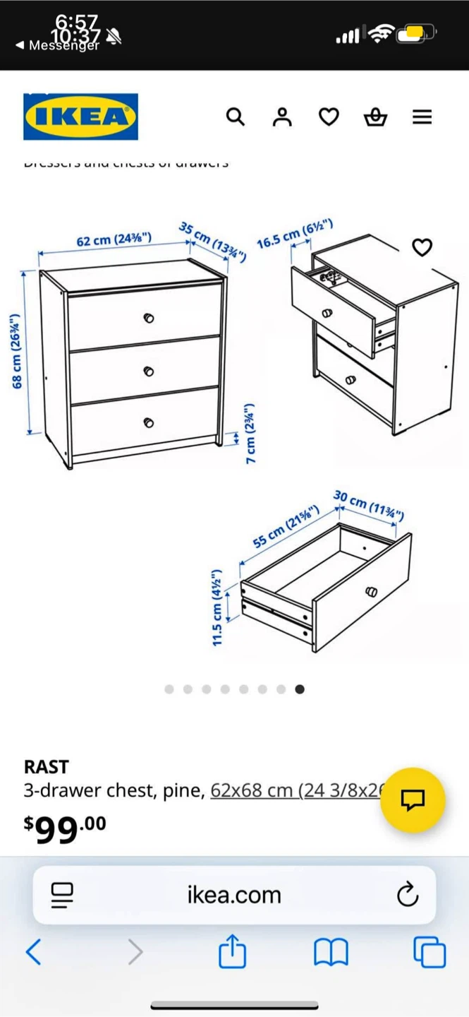 Ikea Rast 3-Drawer Dresser - photo 5