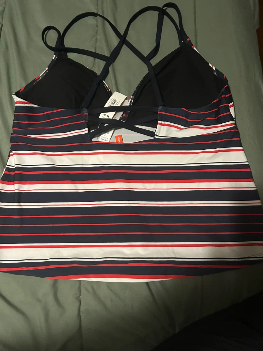 Joe Fresh Striped Tankini Top - Size XL image indicator(2)