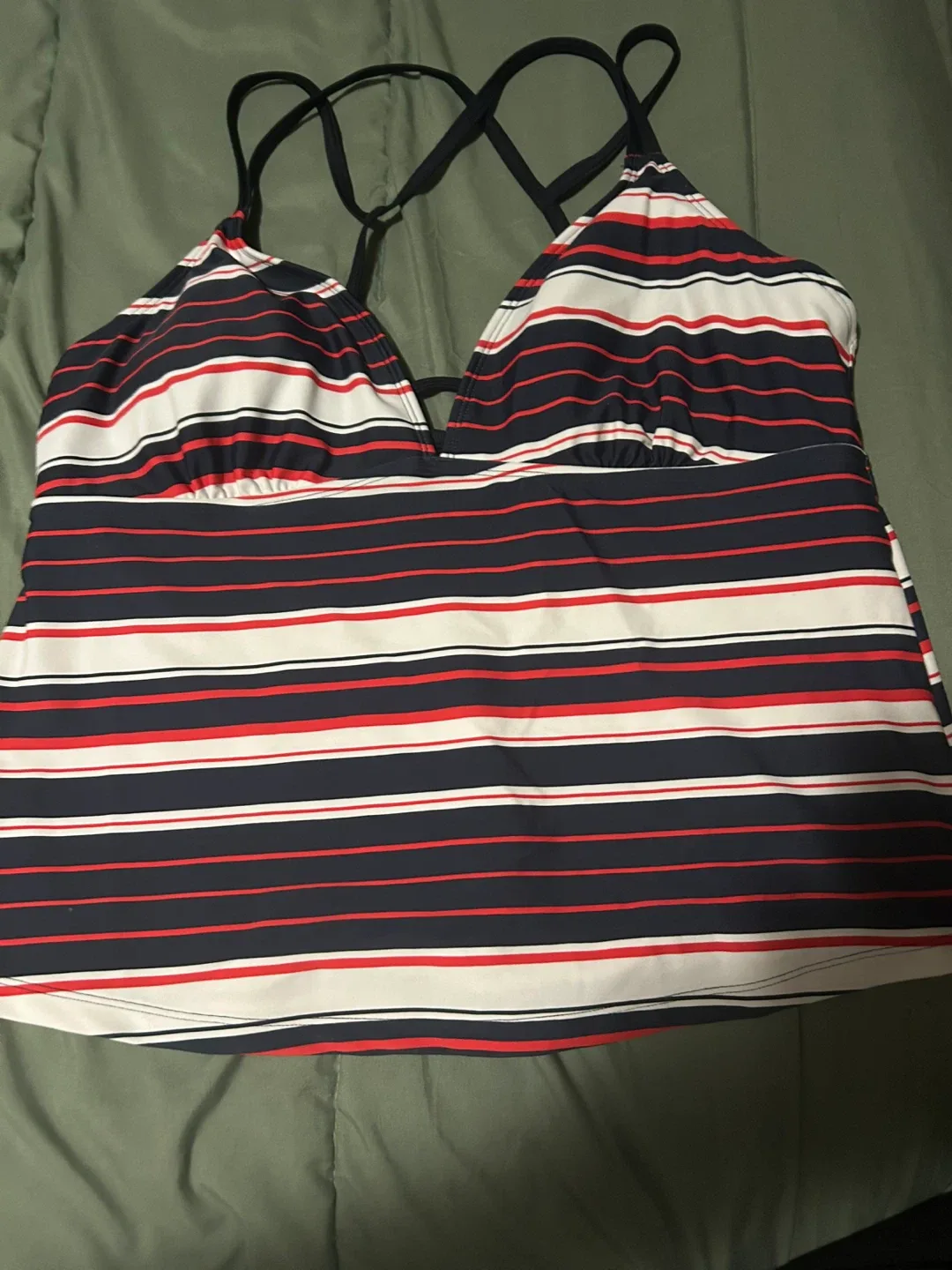 Joe Fresh Striped Tankini Top - Size XL thumbnail