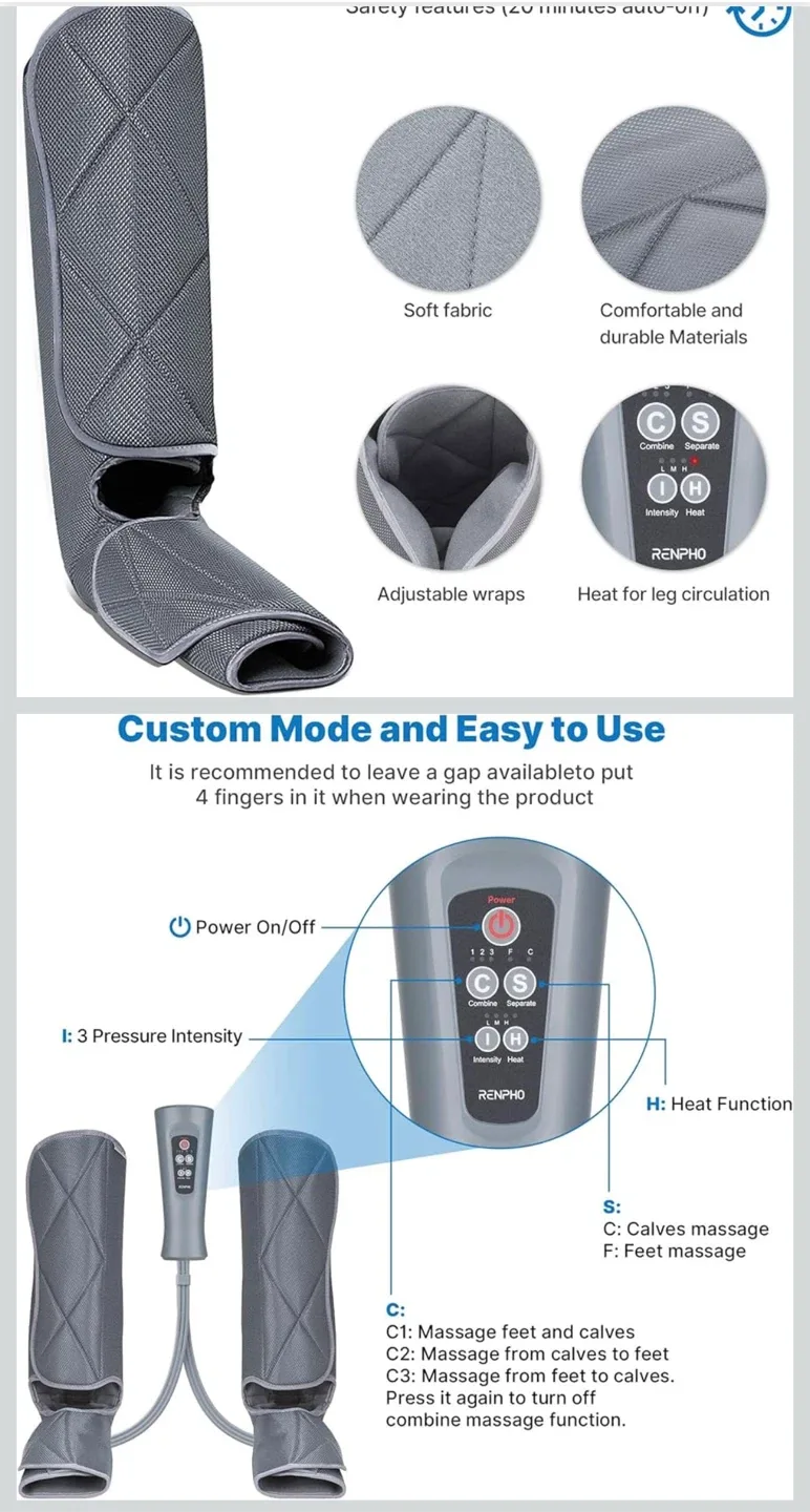 RENPHO Air Compression Leg Massager - Like New! image indicator(2)