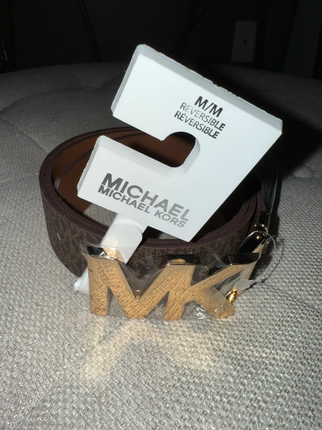 New Michael Kors Reversible Belt - Brown/Black - Size M/M