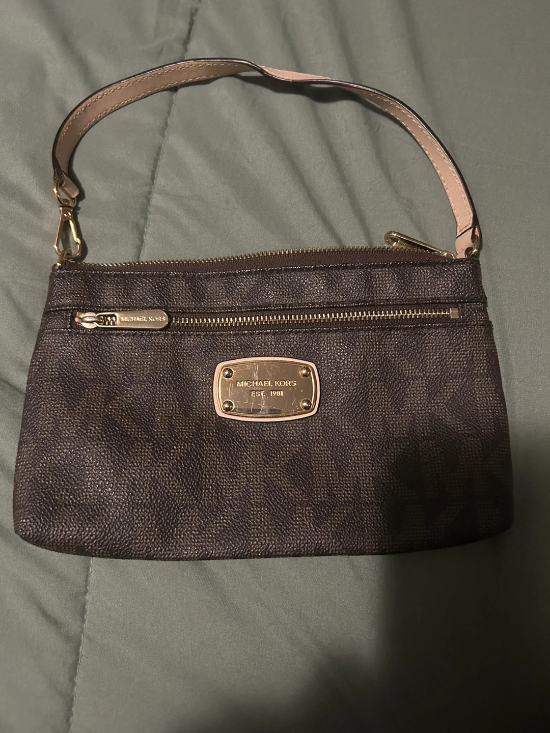 Michael Kors Brown Wristlet