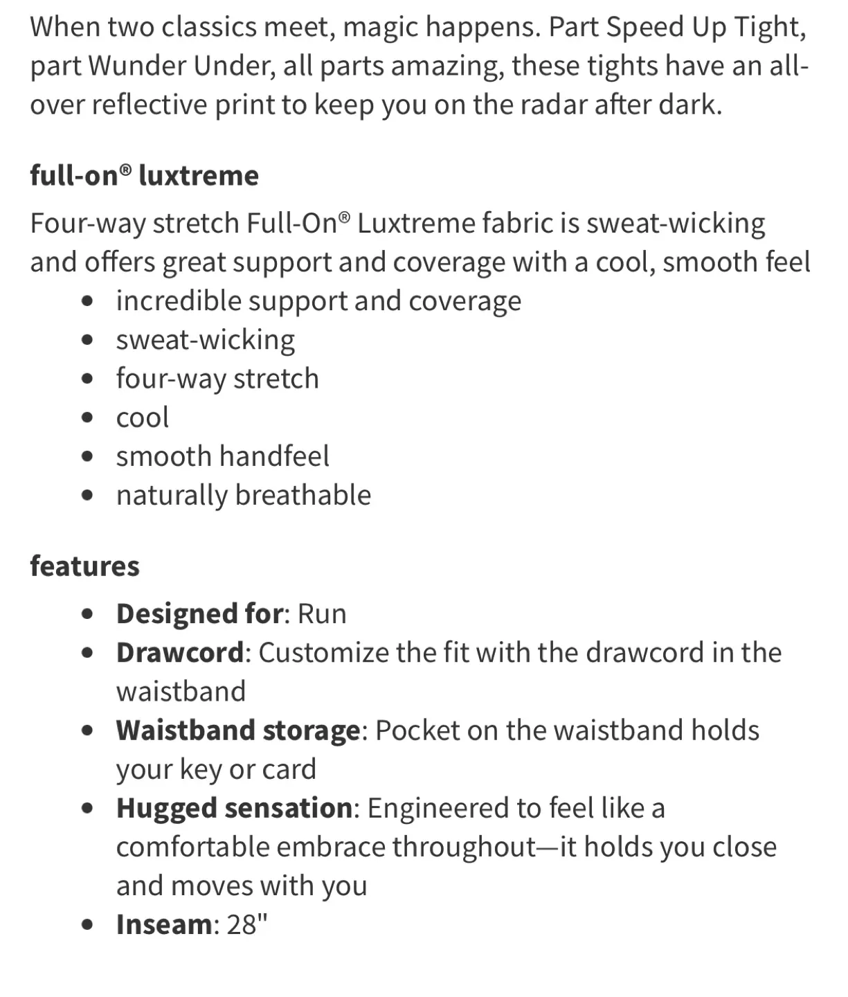 Lululemon Speed Wunder Tight 28" Black/Soft Sand image indicator(6)