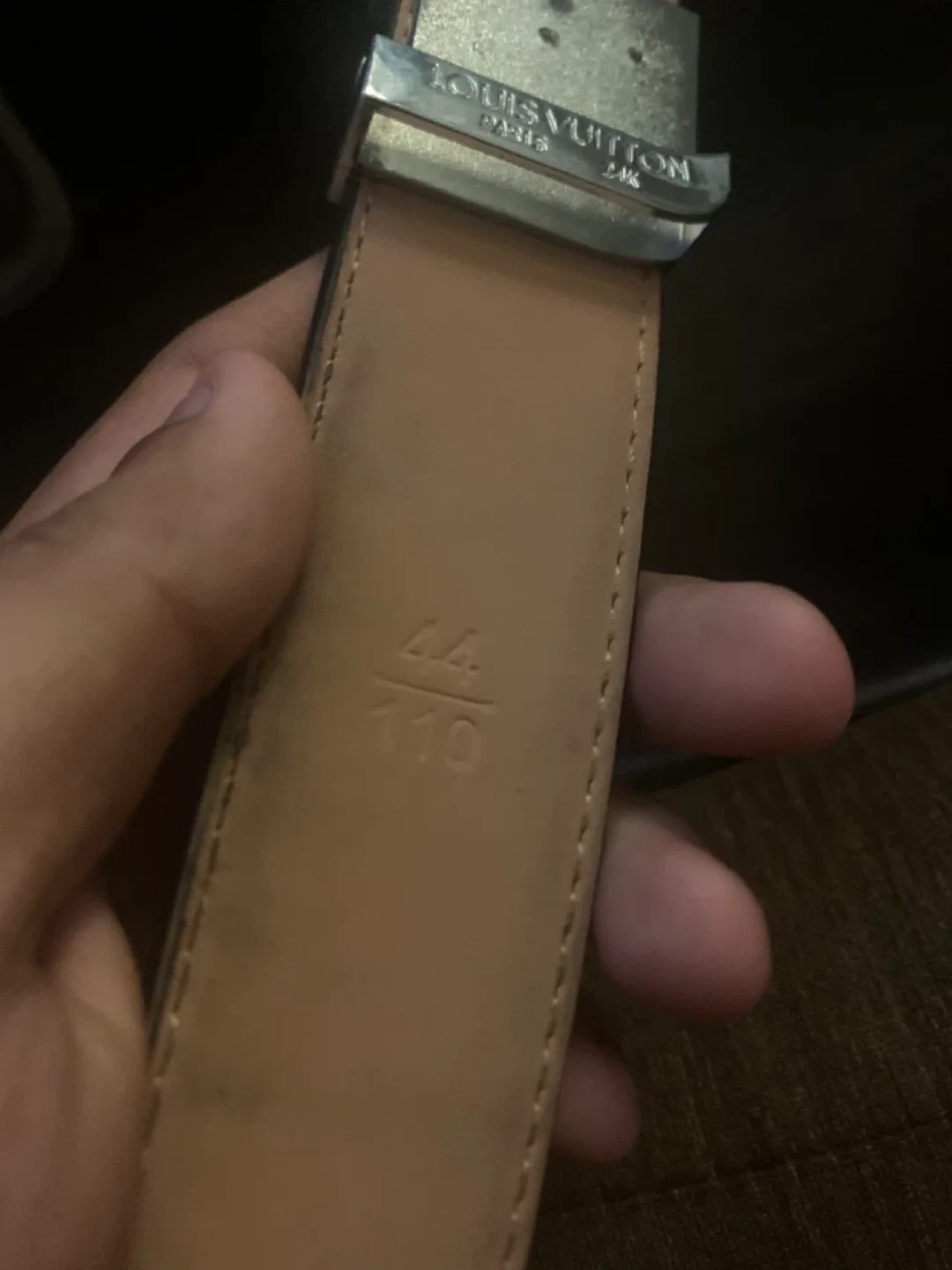 Louis Vuitton Reversible Belt Size 44 image indicator(3)