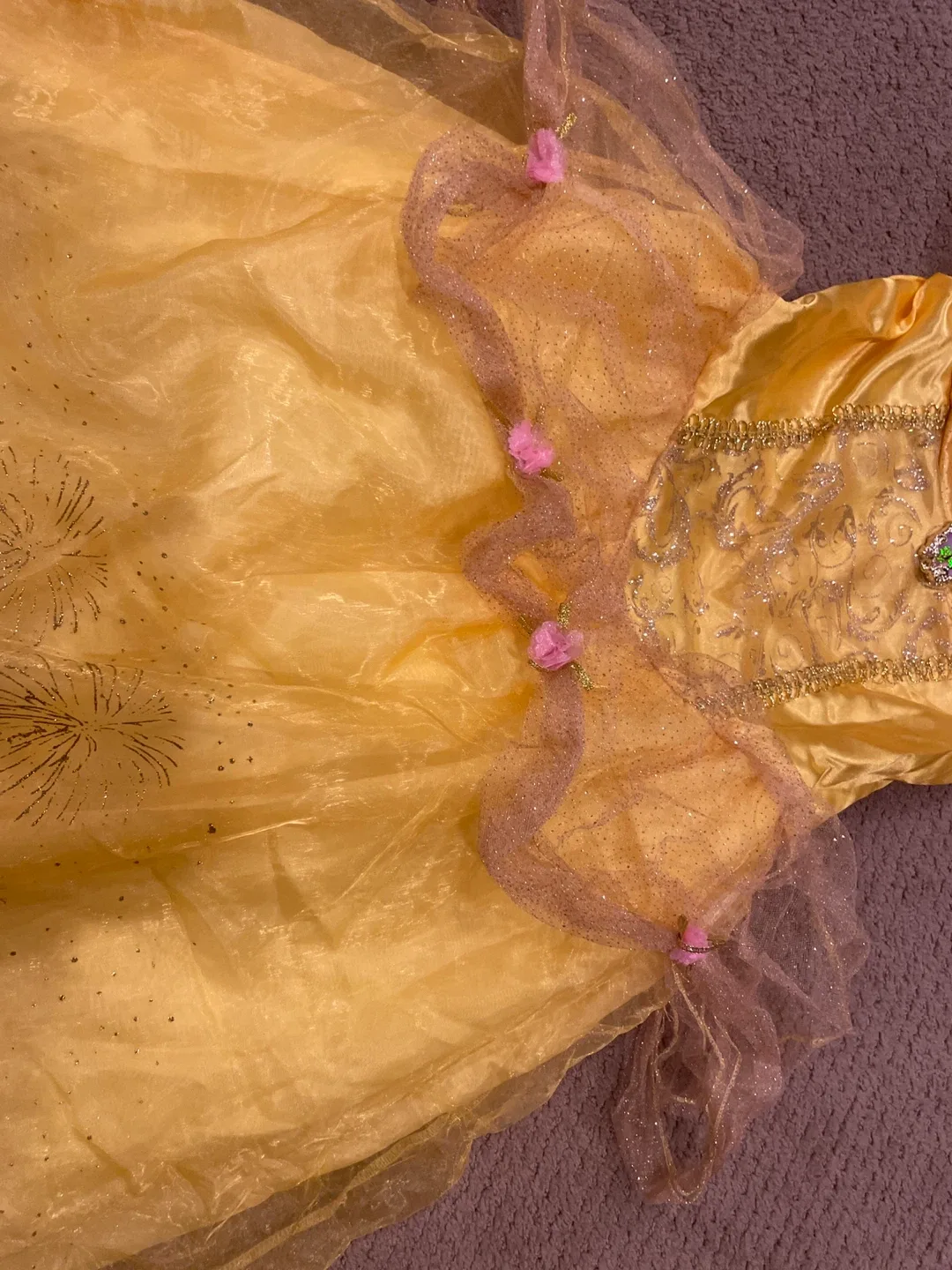 Disney Princess Belle Costume (Size M 7-8) with Wig image indicator(3)