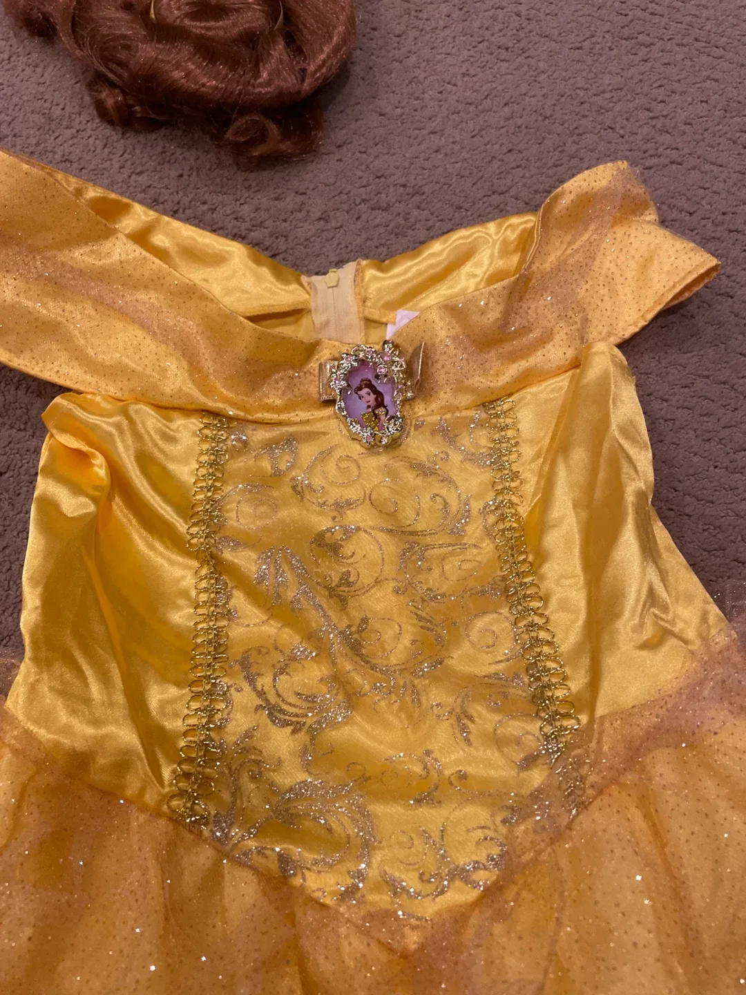 Disney Princess Belle Costume (Size M 7-8) with Wig image indicator(2)