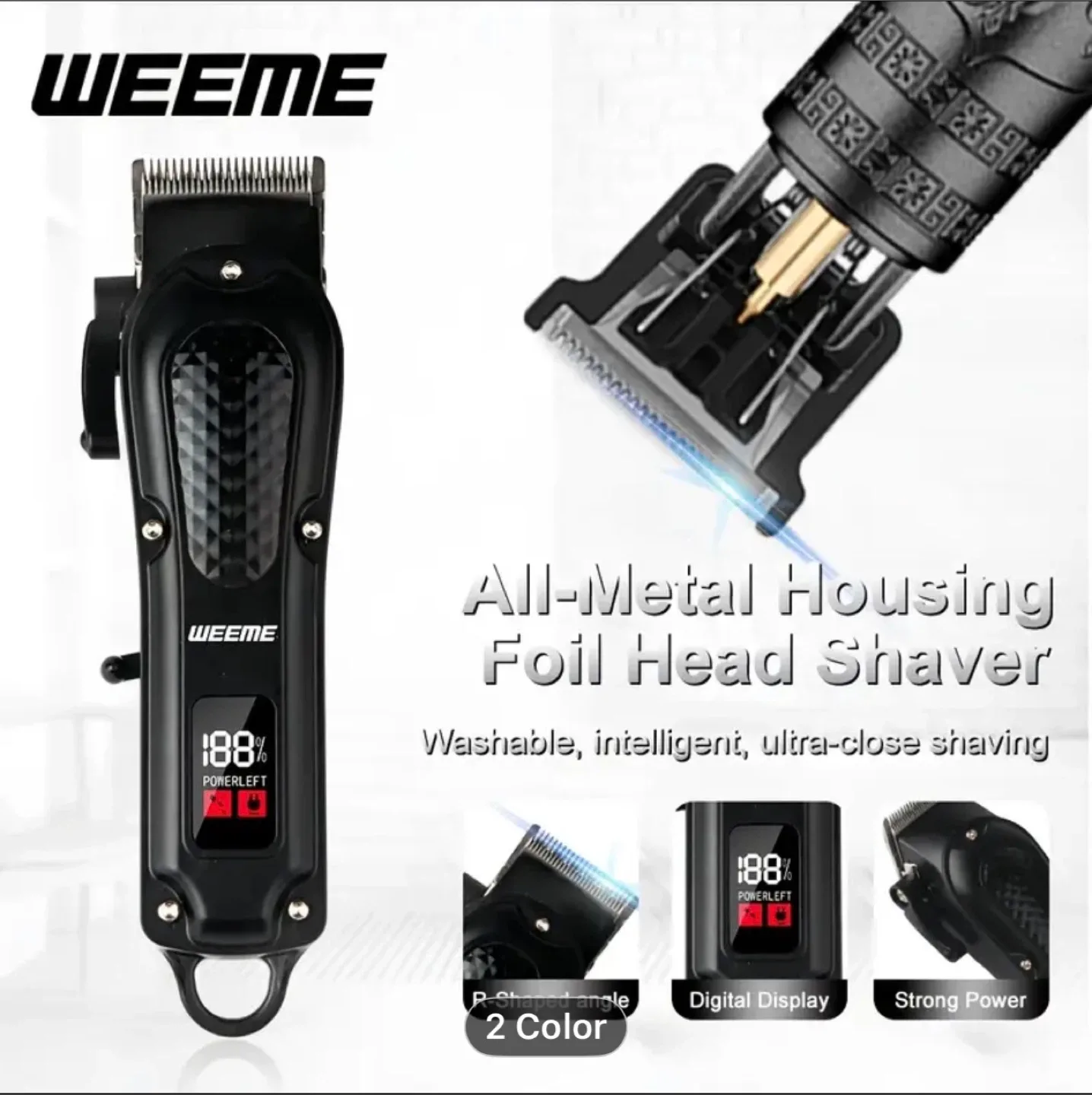 WEEME New Choice for Men's Haircut! USB Rechargeable Clipper image indicator(5)