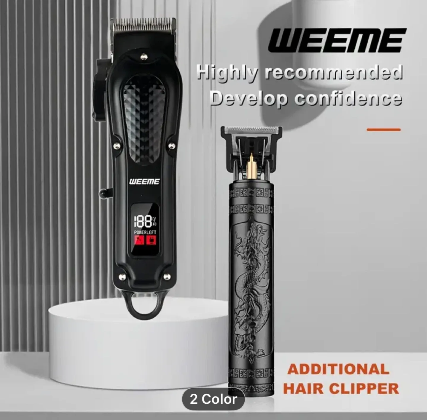 WEEME New Choice for Men's Haircut! USB Rechargeable Clipper image indicator(3)