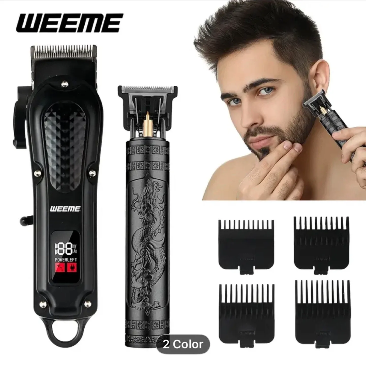 WEEME New Choice for Men's Haircut! USB Rechargeable Clipper image indicator(2)