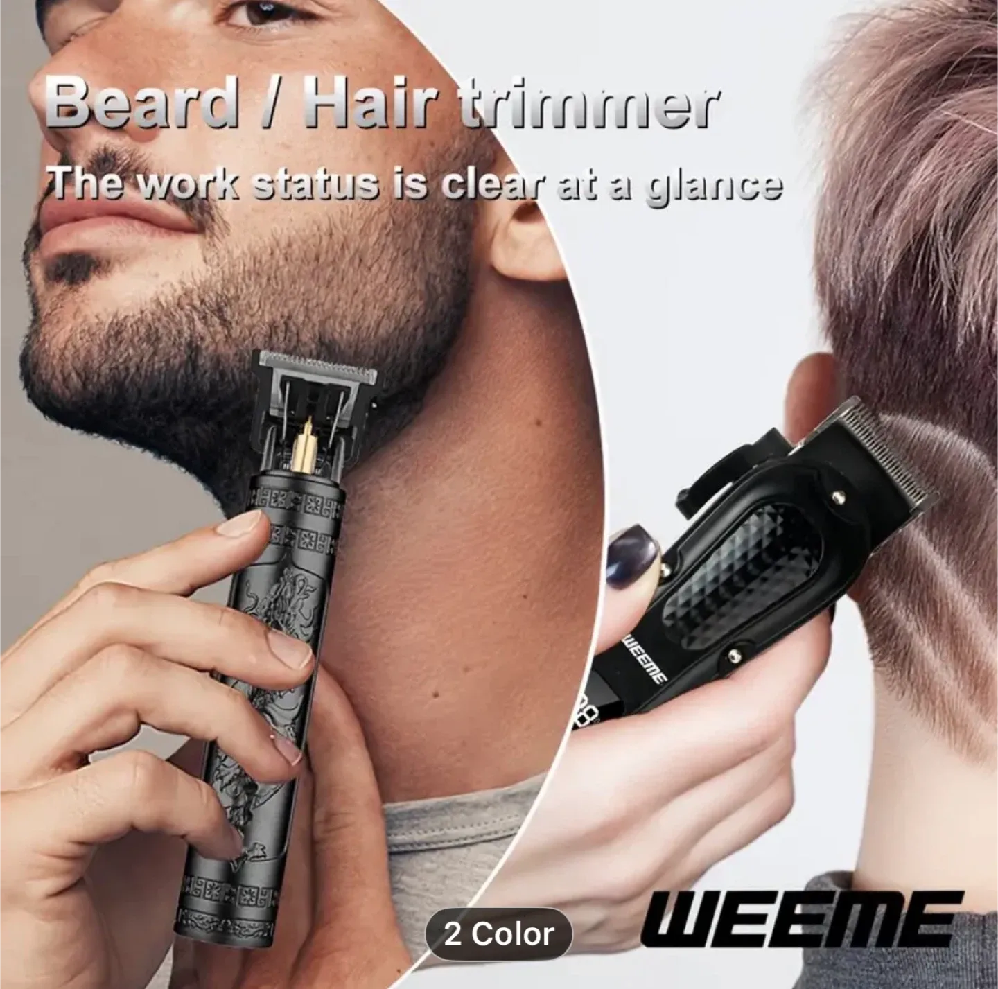 WEEME New Choice for Men's Haircut! USB Rechargeable Clipper image indicator(4)